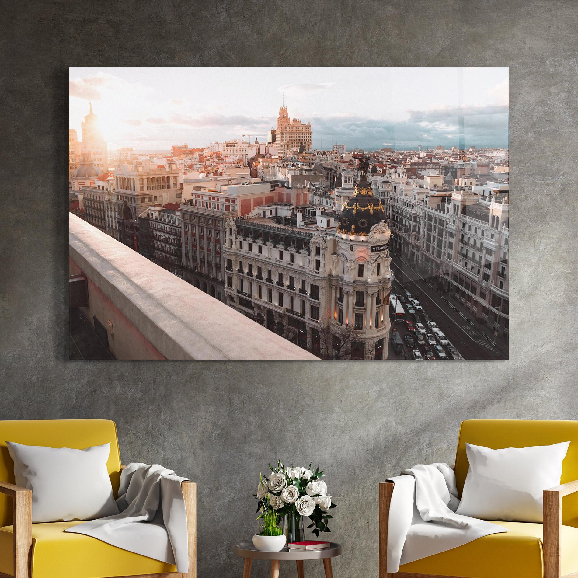 Glasbild Spain Sunrise mockup 4