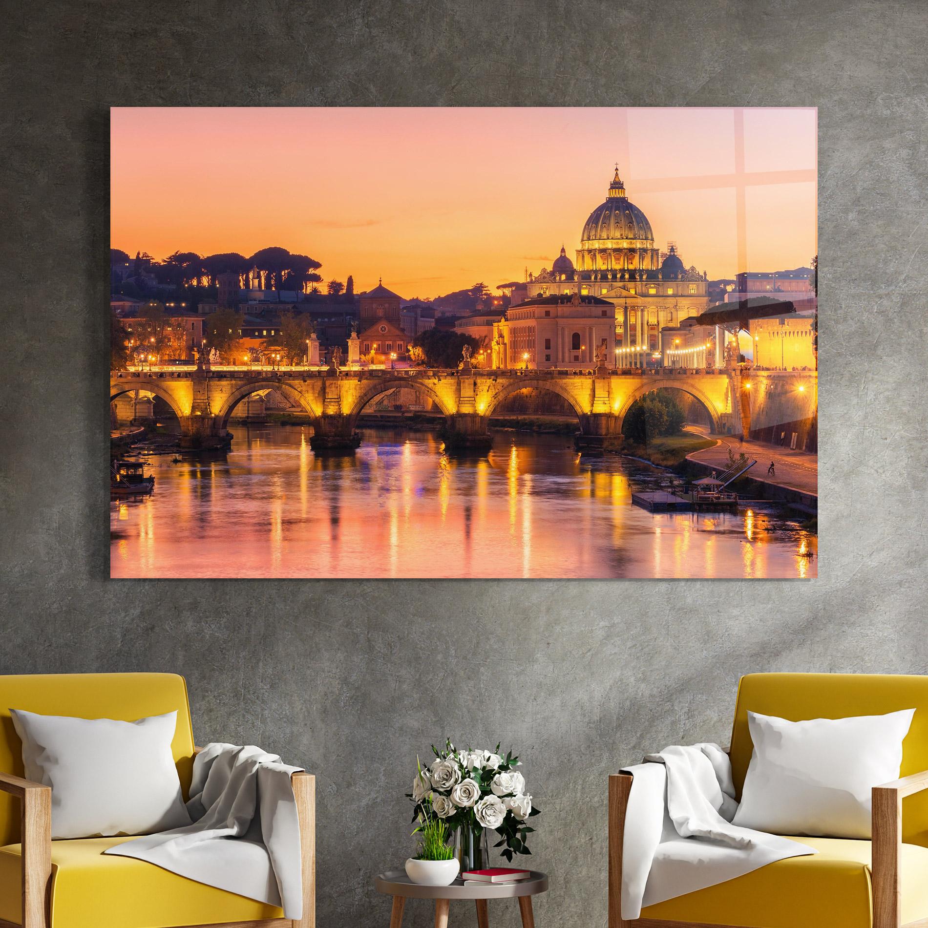 Glasbild St Peter Basilica mockup 4