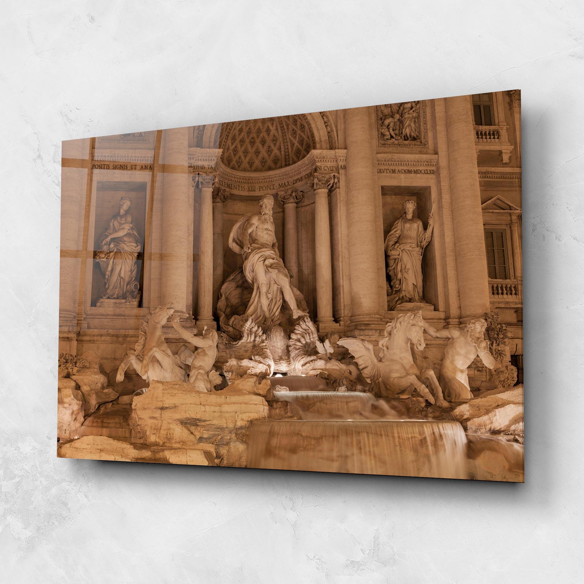 Glasbild Fontana Di Trevi mockup 1