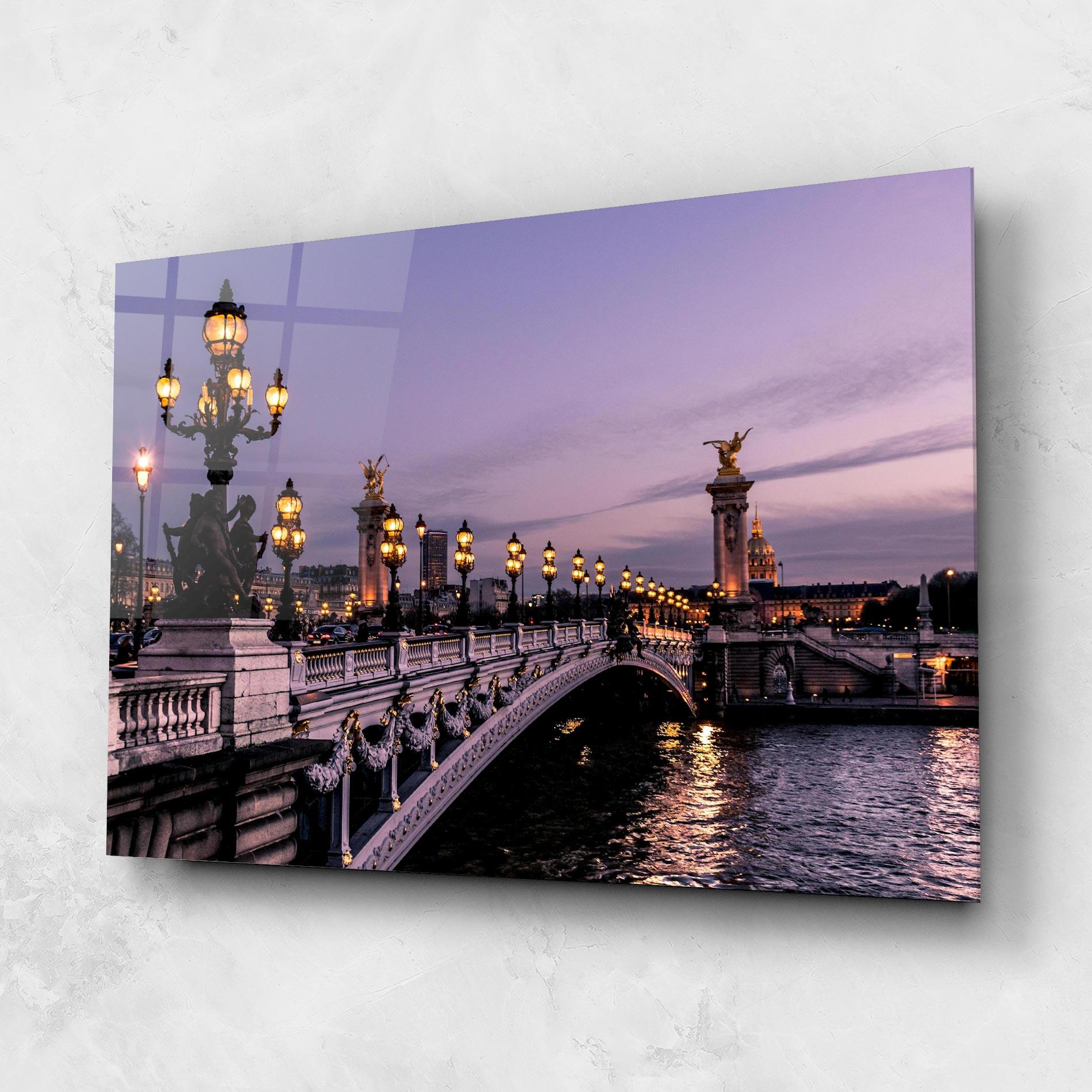 Glasbild Paris Bidge mockup 1