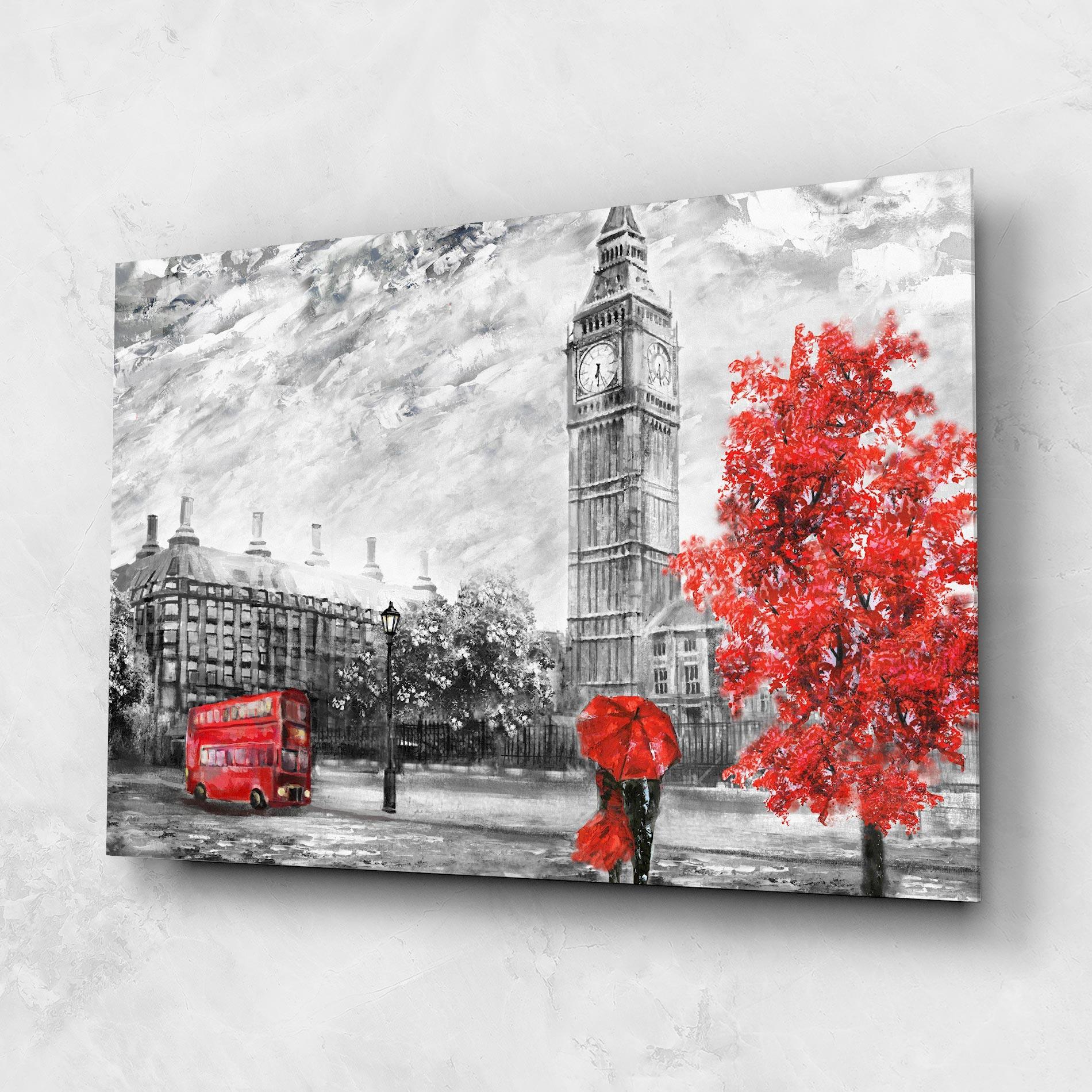 Glasbild Rainy London mockup 1