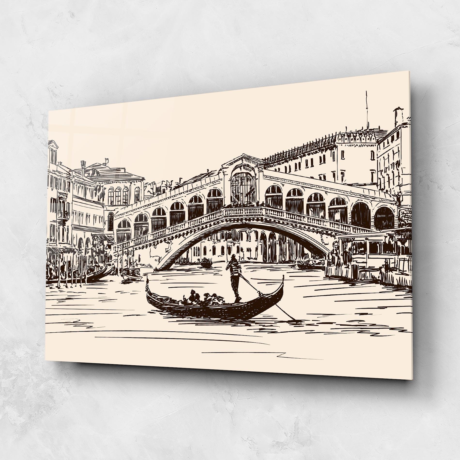 Glasbild Rialto Bridge mockup 1