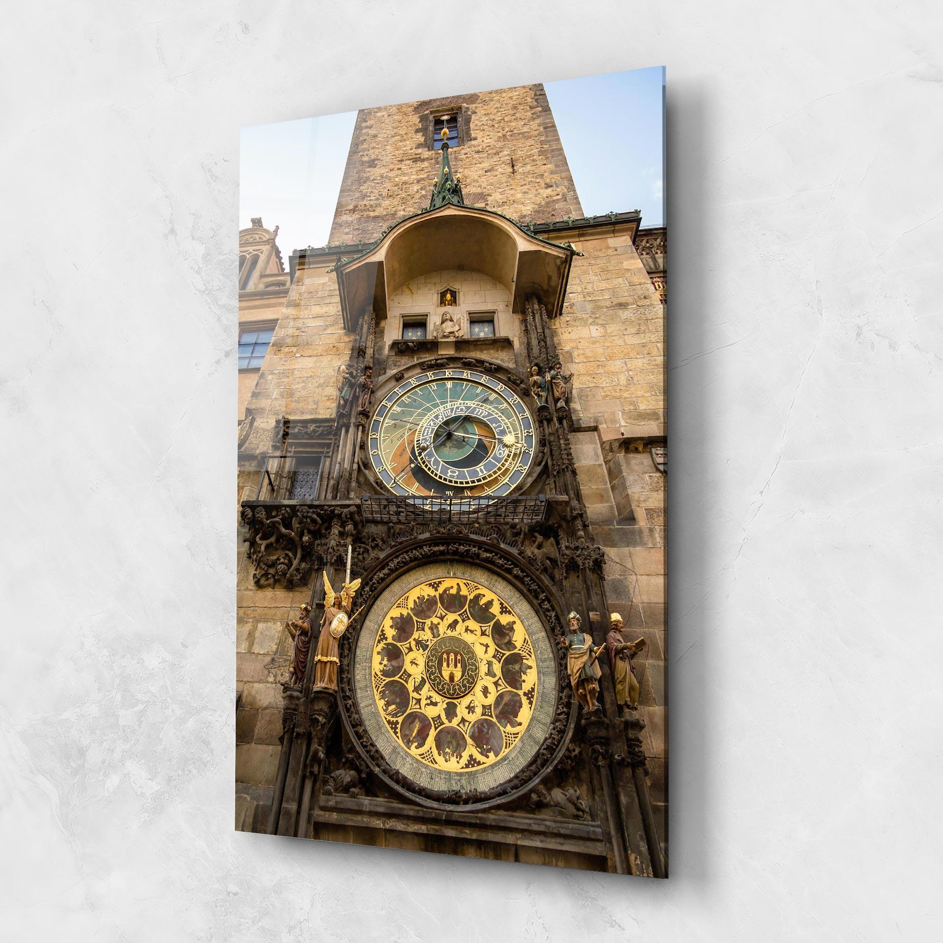 Glasbild Prague Clock mockup 1