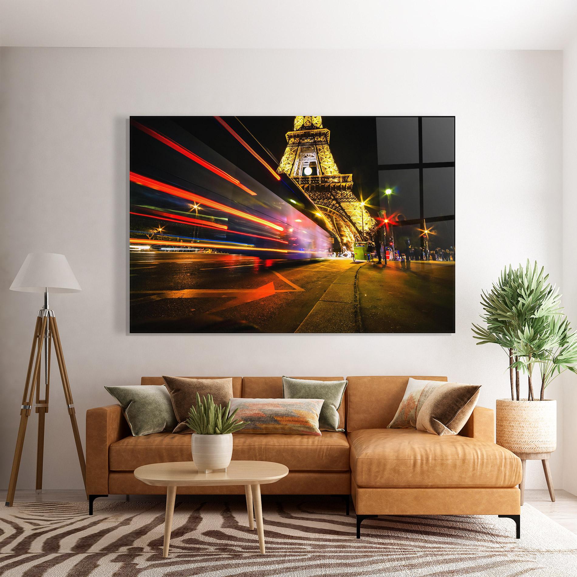 Glasbild Paris Moving Light mockup 7