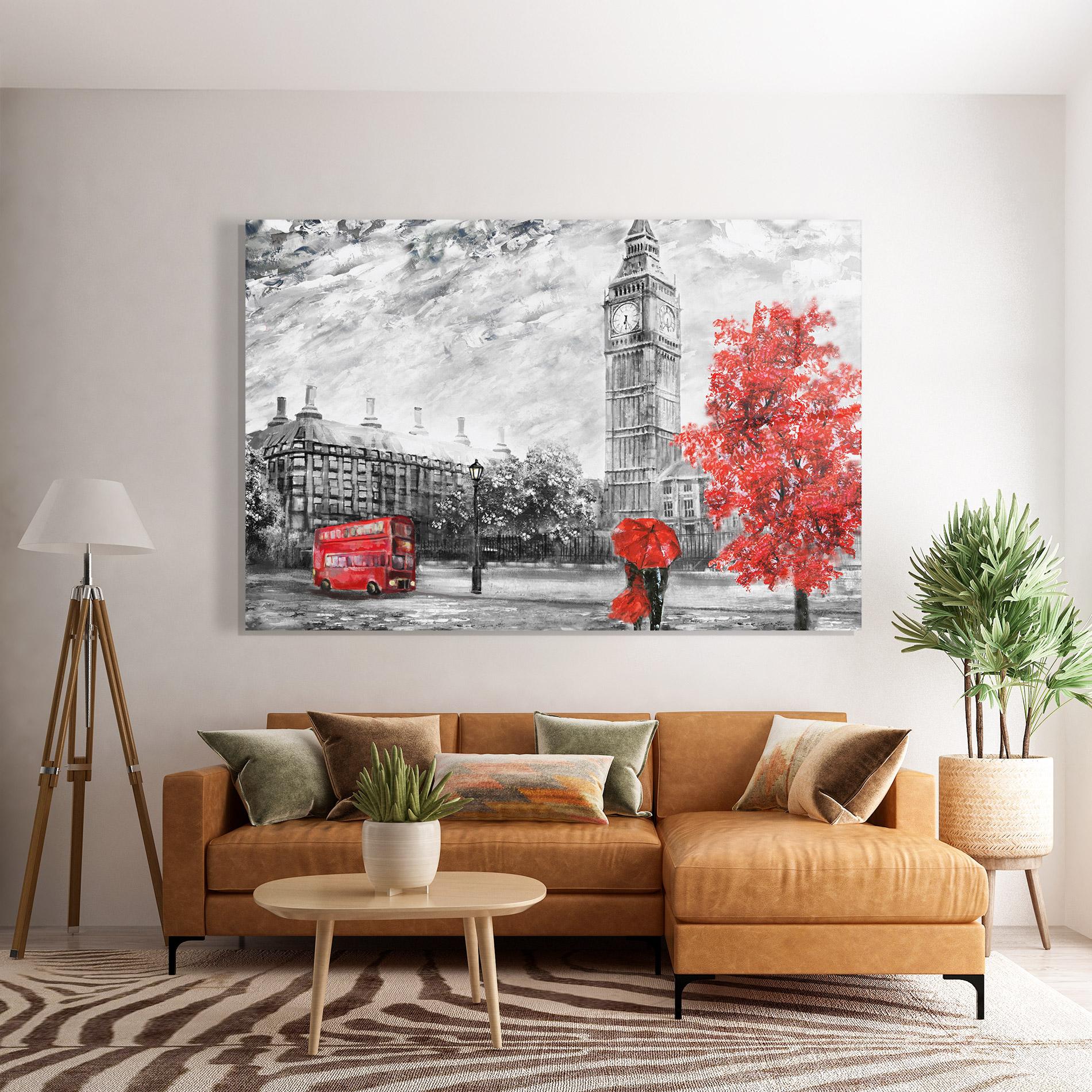 Glasbild Rainy London mockup 7