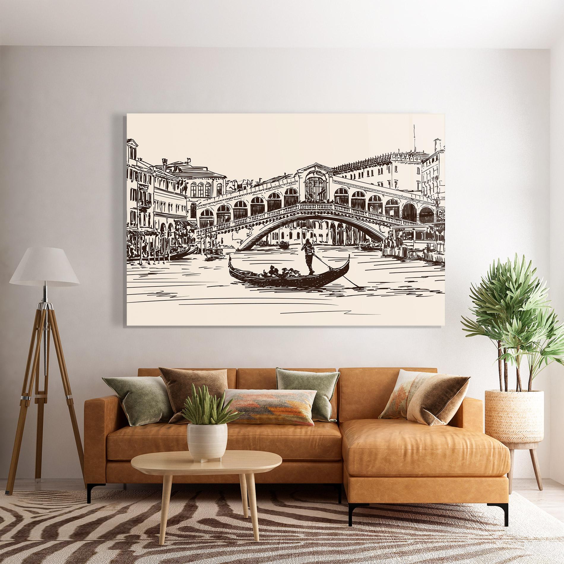 Glasbild Rialto Bridge mockup 7