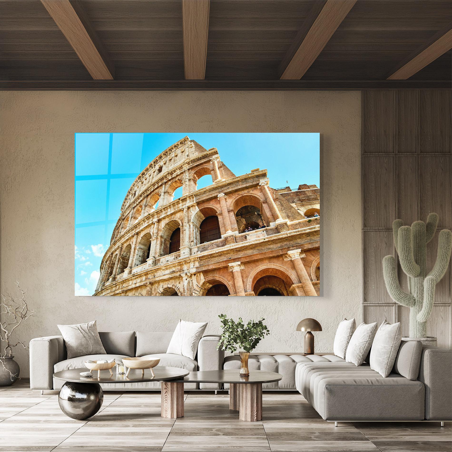 Glasbild Close Colosseum mockup 8