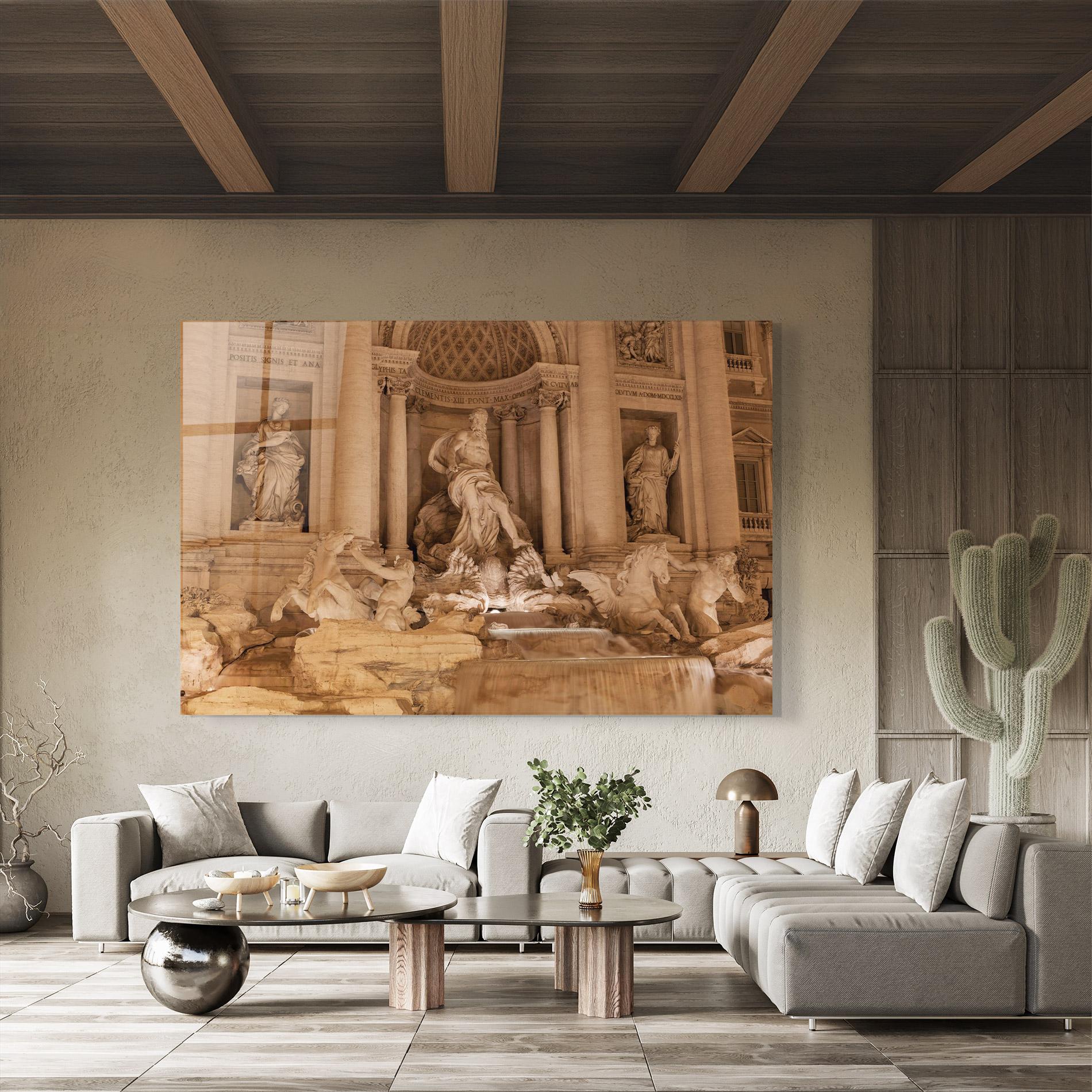 Glasbild Fontana Di Trevi mockup 8