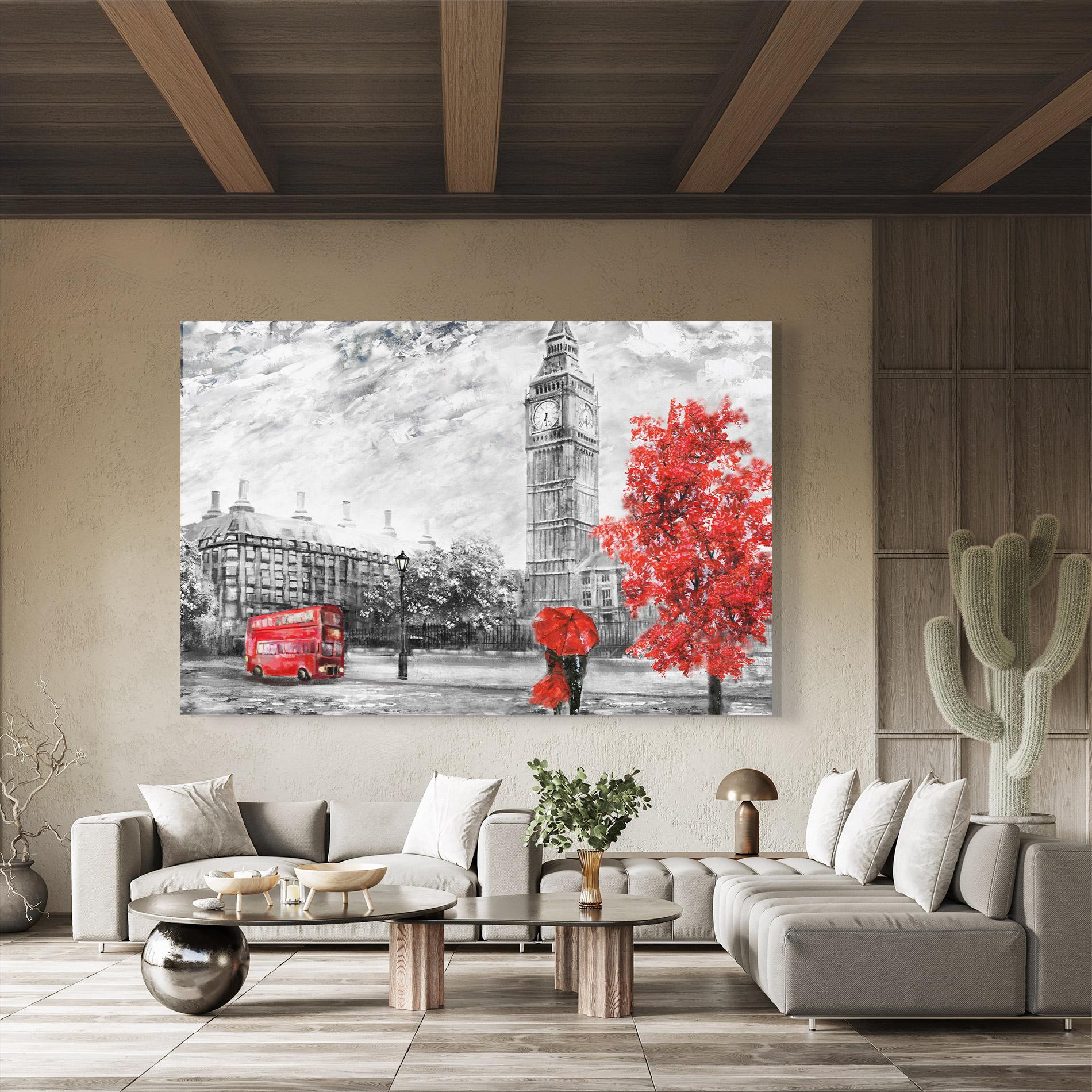 Glasbild Rainy London mockup 8