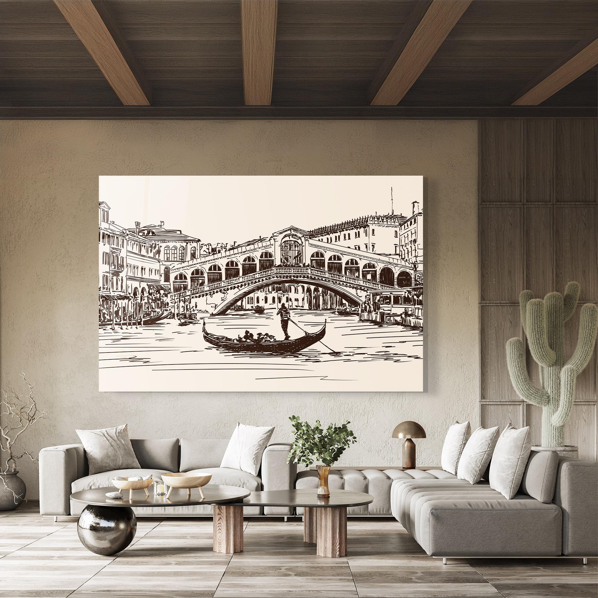 Glasbild Rialto Bridge mockup 8