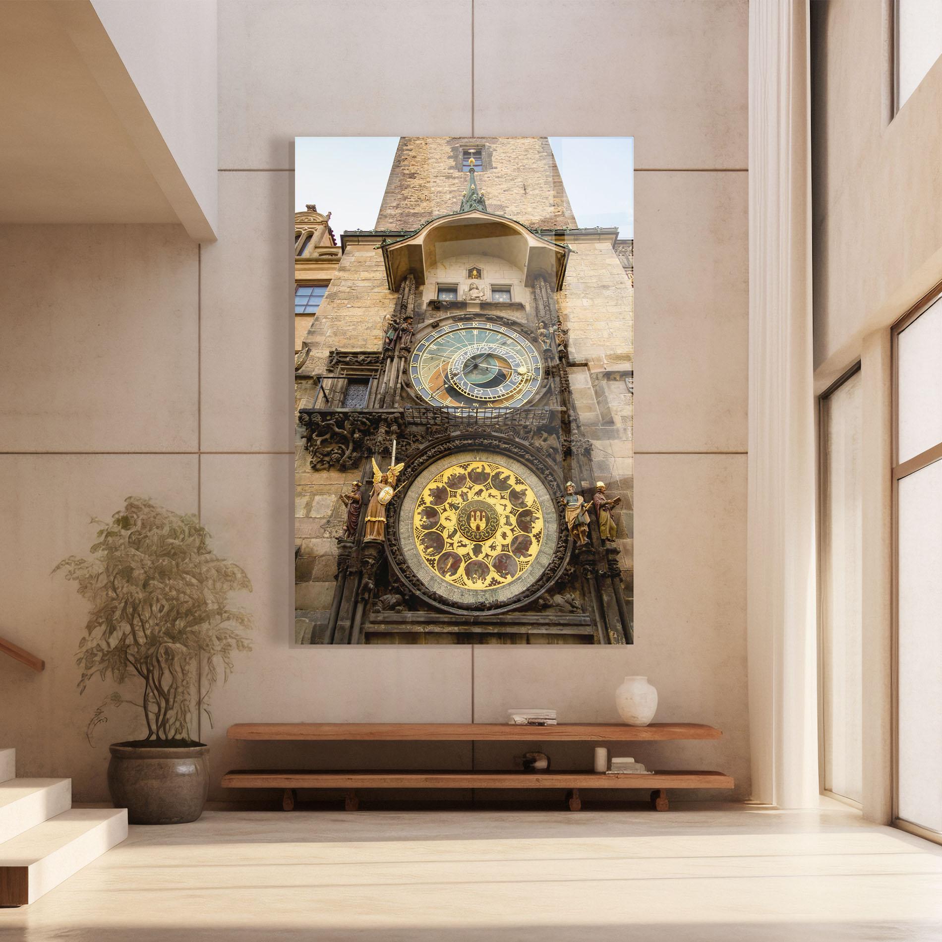 Glasbild Prague Clock mockup 8