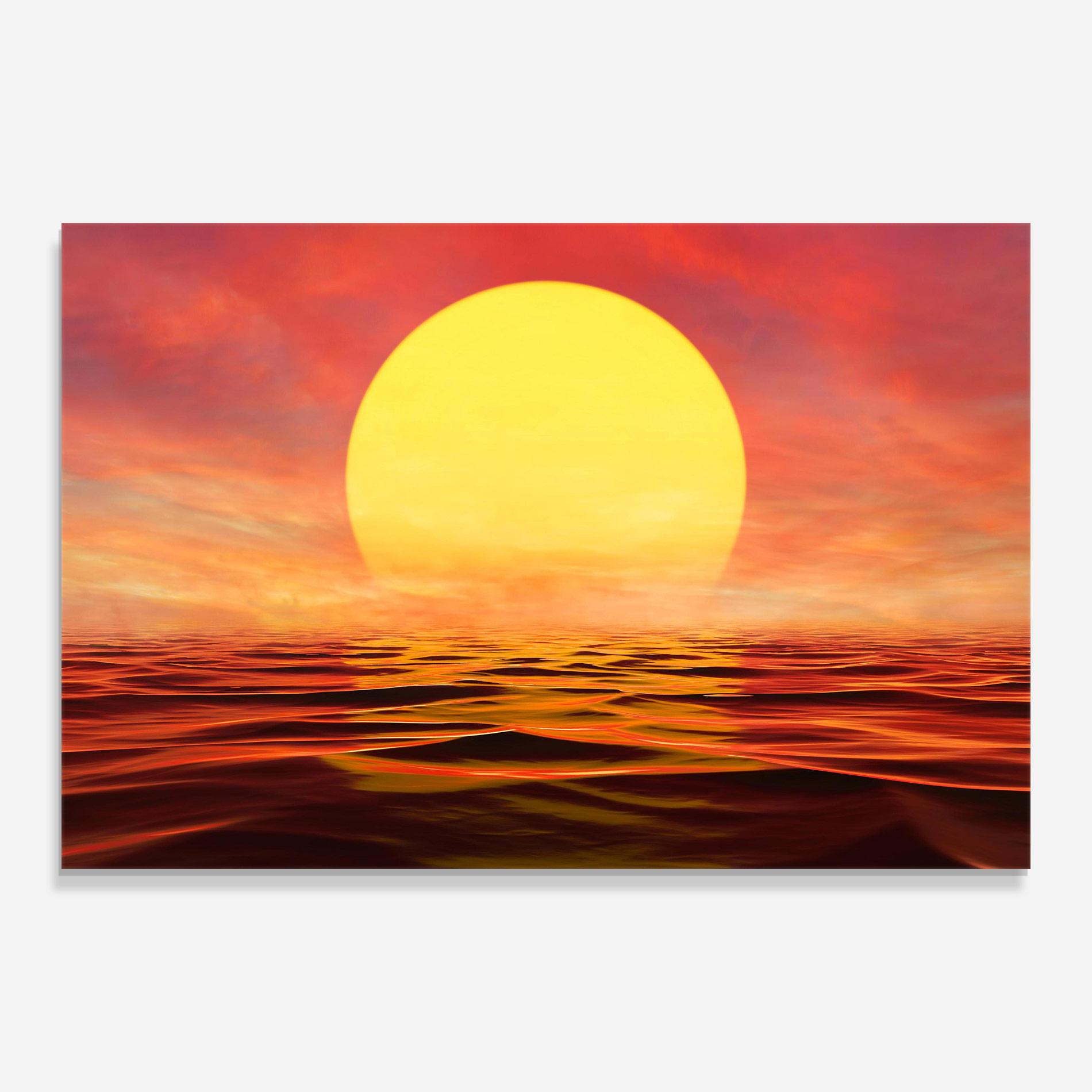 Glasbild Clouds Reflection Sky mockup 0