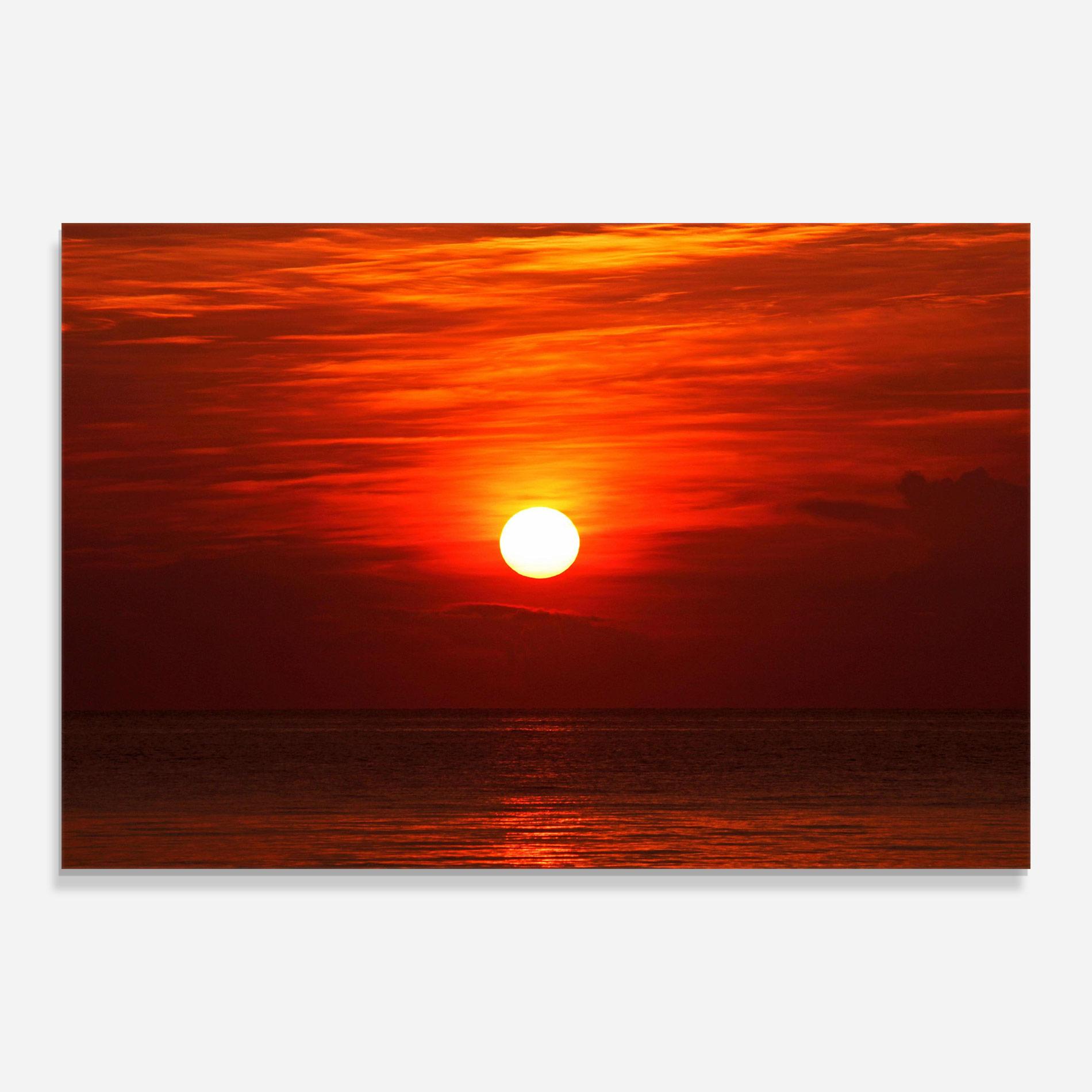 Glasbild Red Sky Sunset mockup 0
