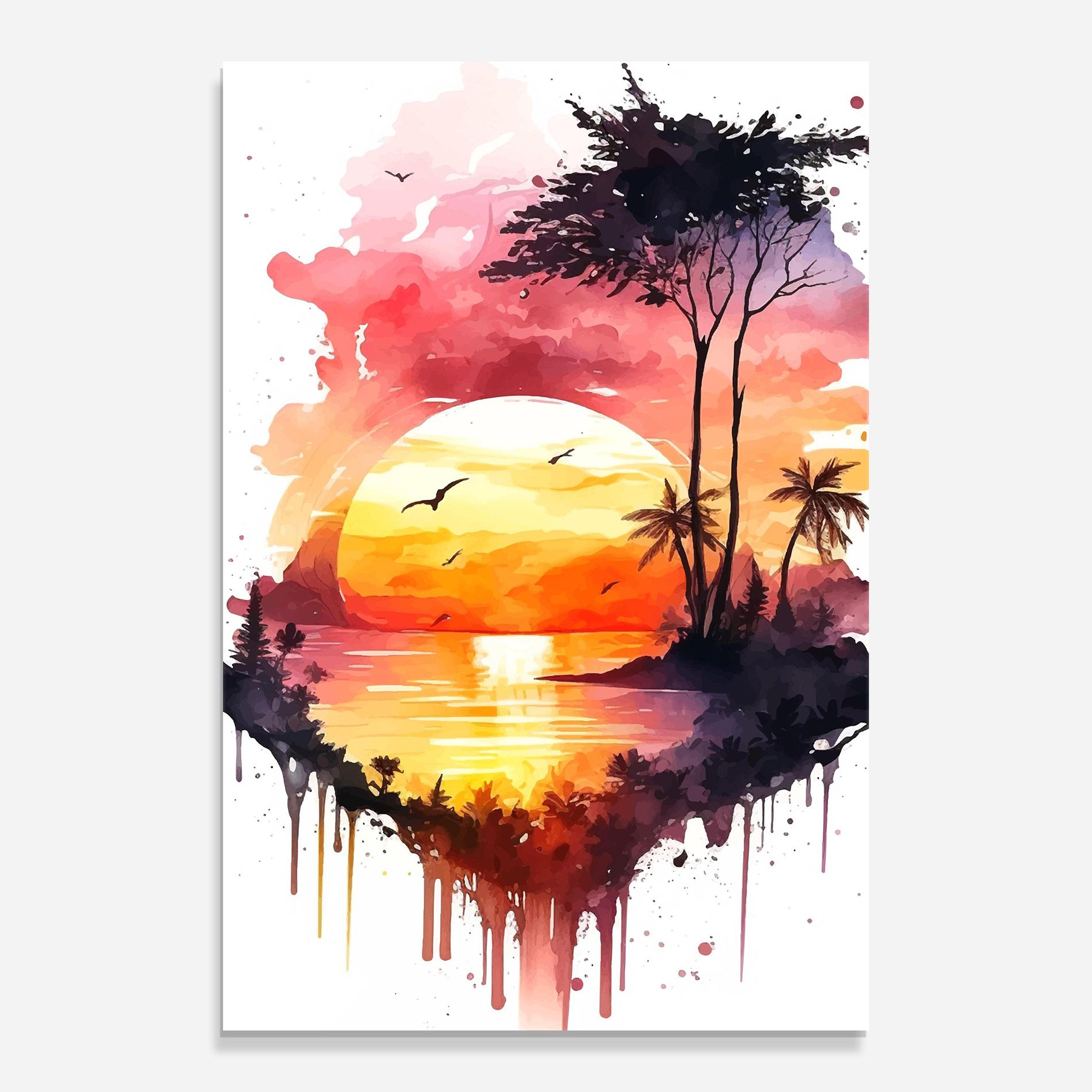 Purple Sunset Art mockup 0
