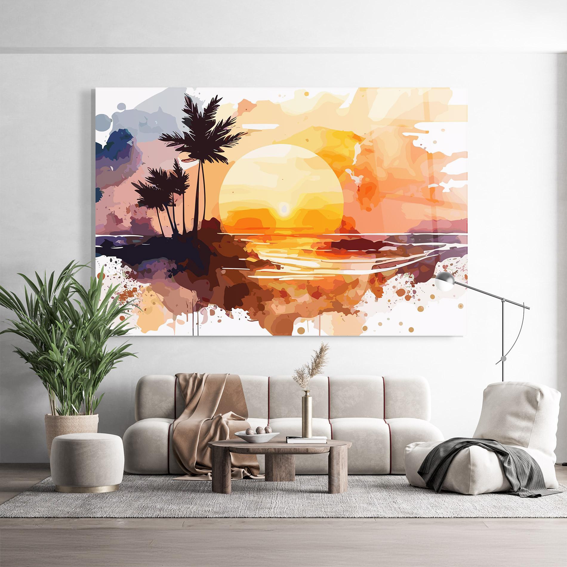 Glasbild Beautiful Sunrise mockup 9