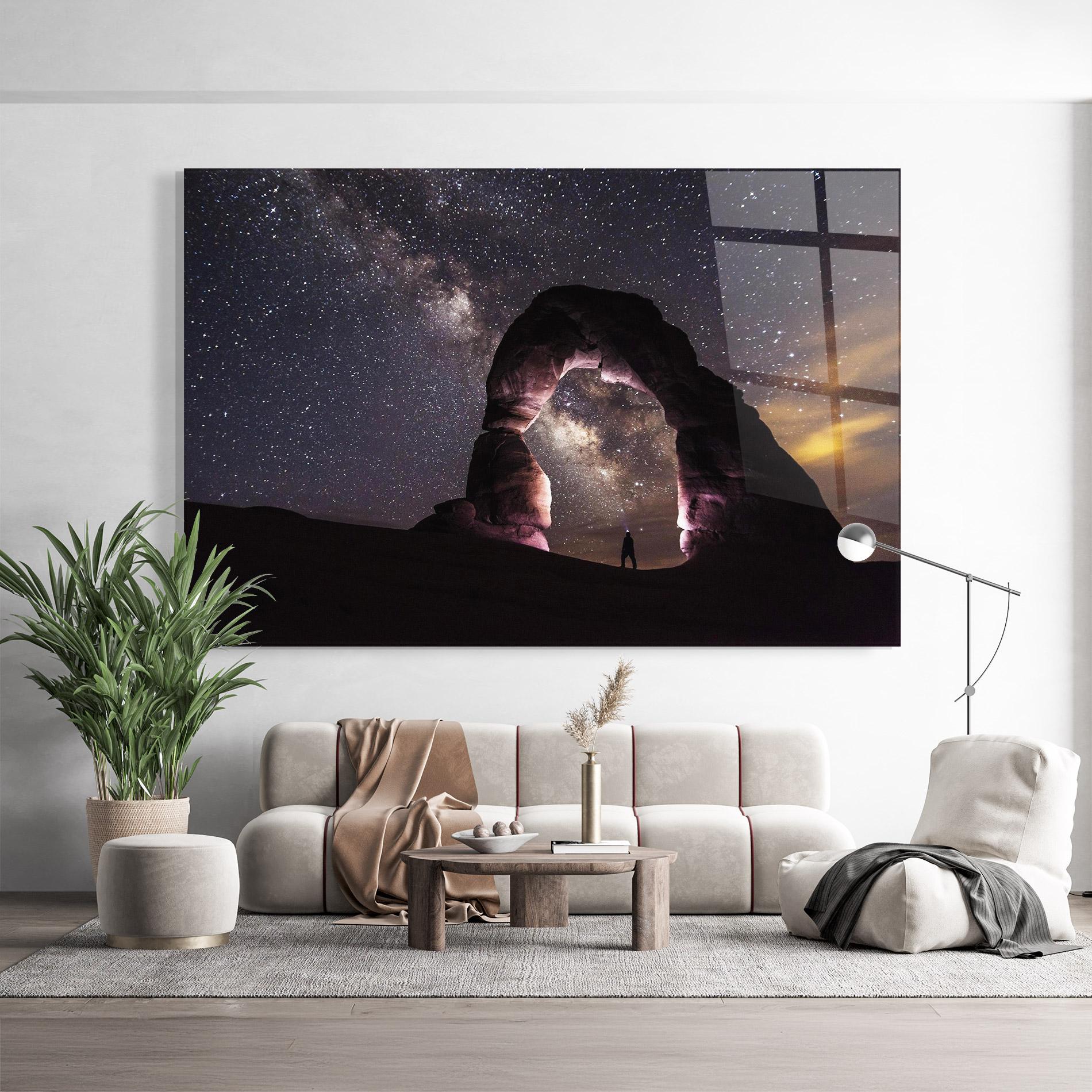 Glasbild Stars Landscape mockup 9