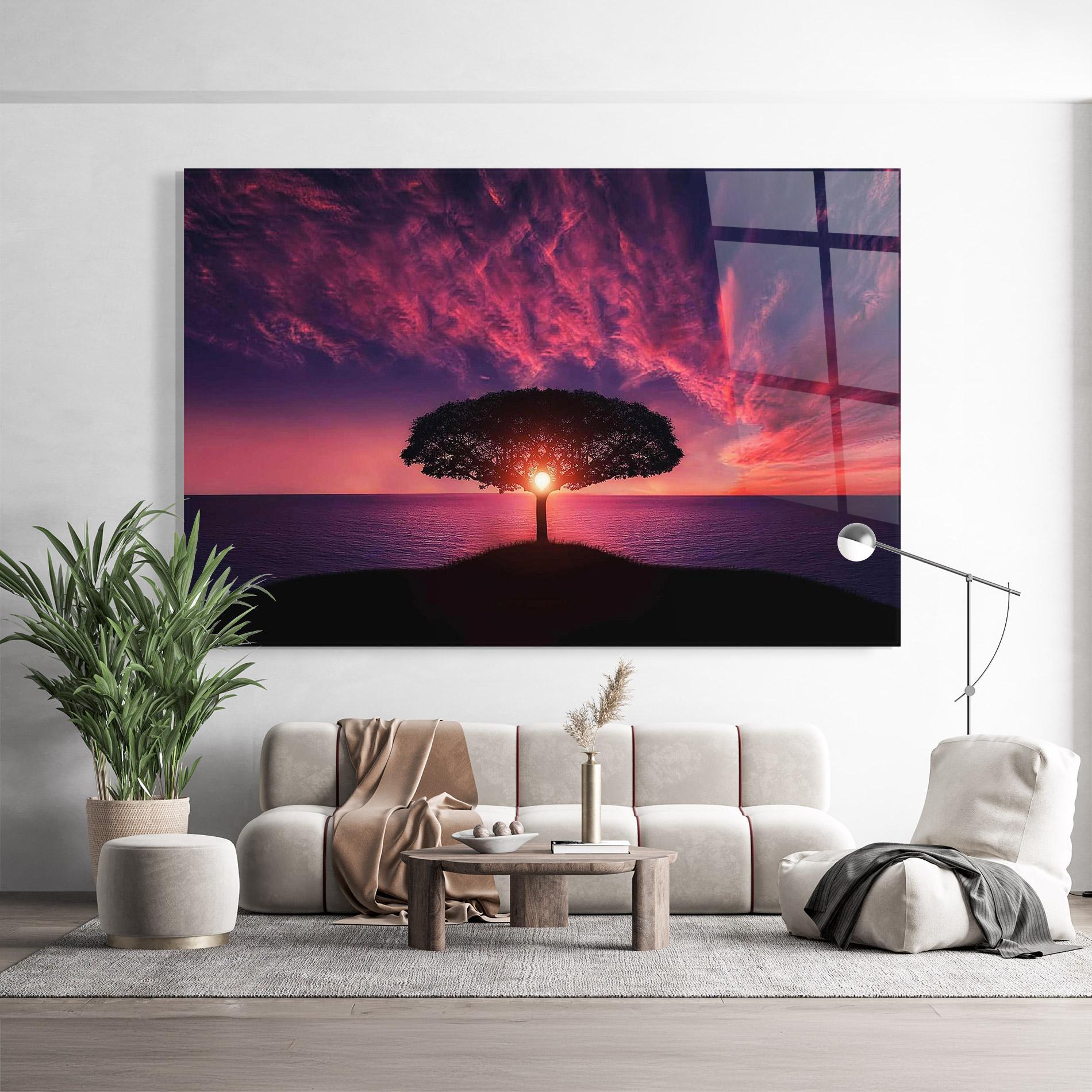 Glasbild Sun Tree mockup 9