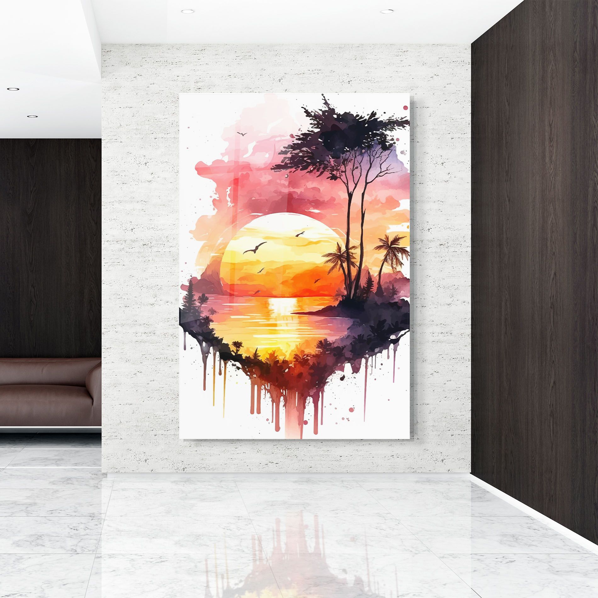 Purple Sunset Art mockup 9