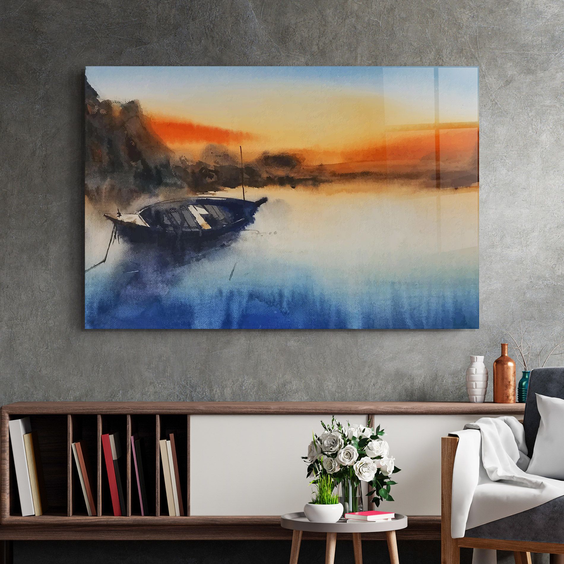 Boat Sunset mockup 2