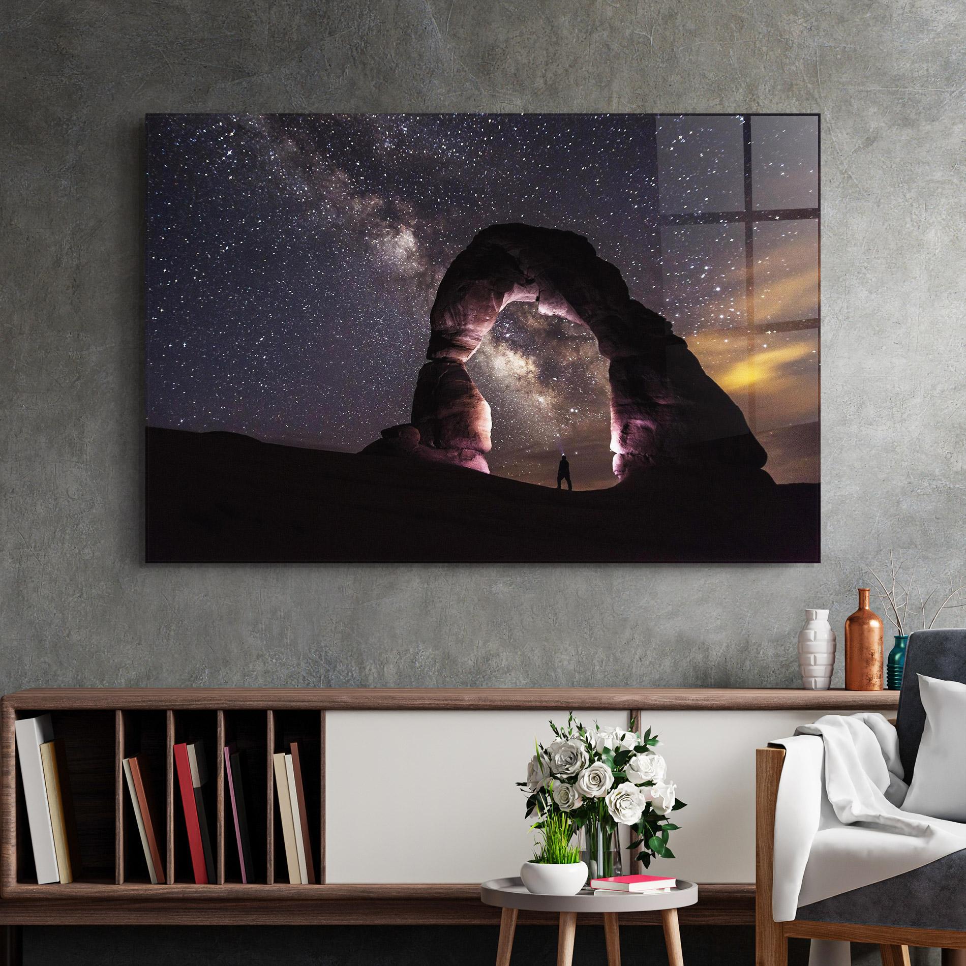 Glasbild Stars Landscape mockup 2
