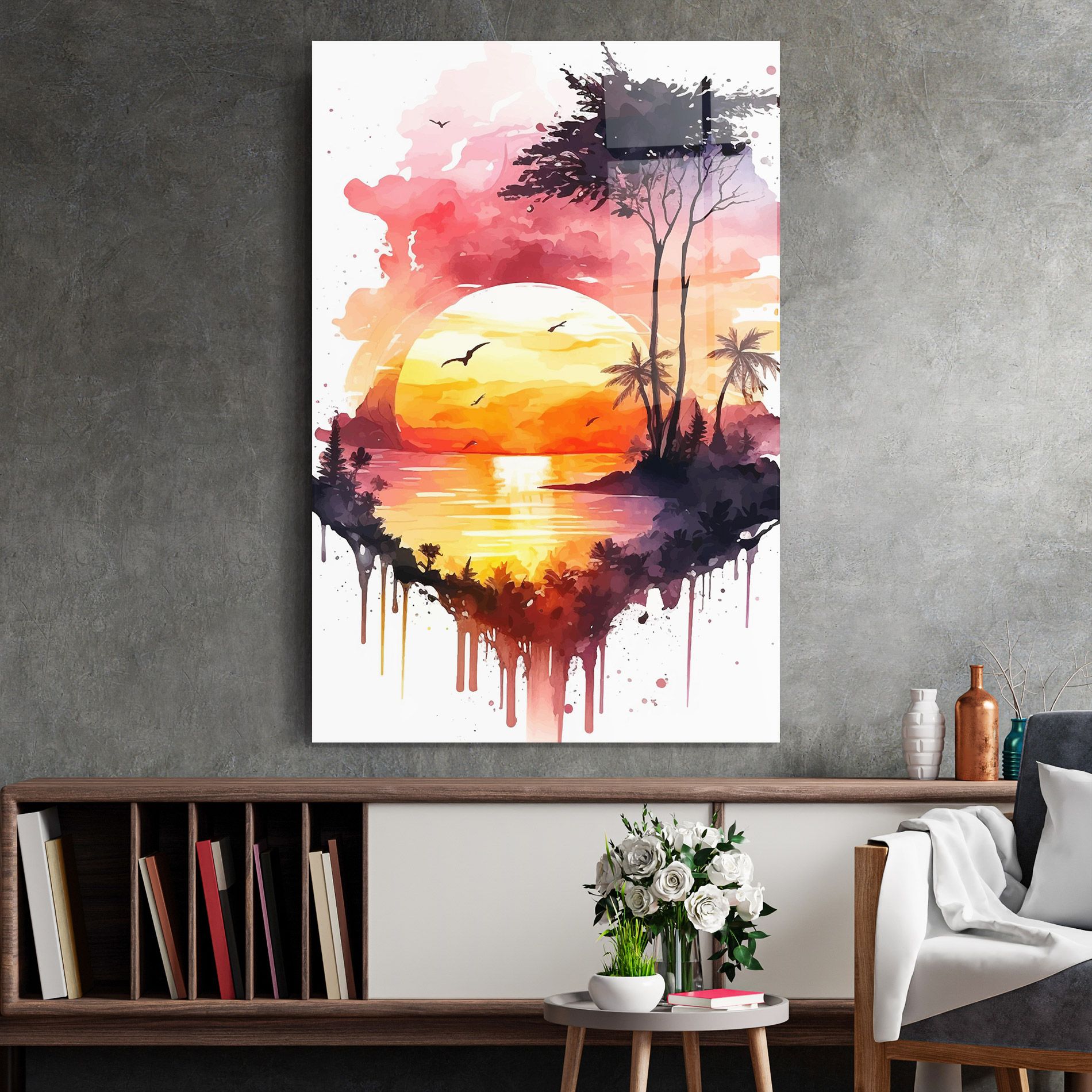 Purple Sunset Art mockup 2