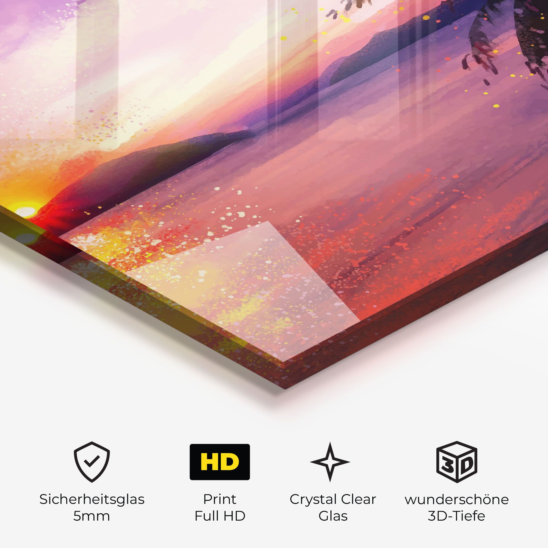 Purple Sunrise Art mockup 3