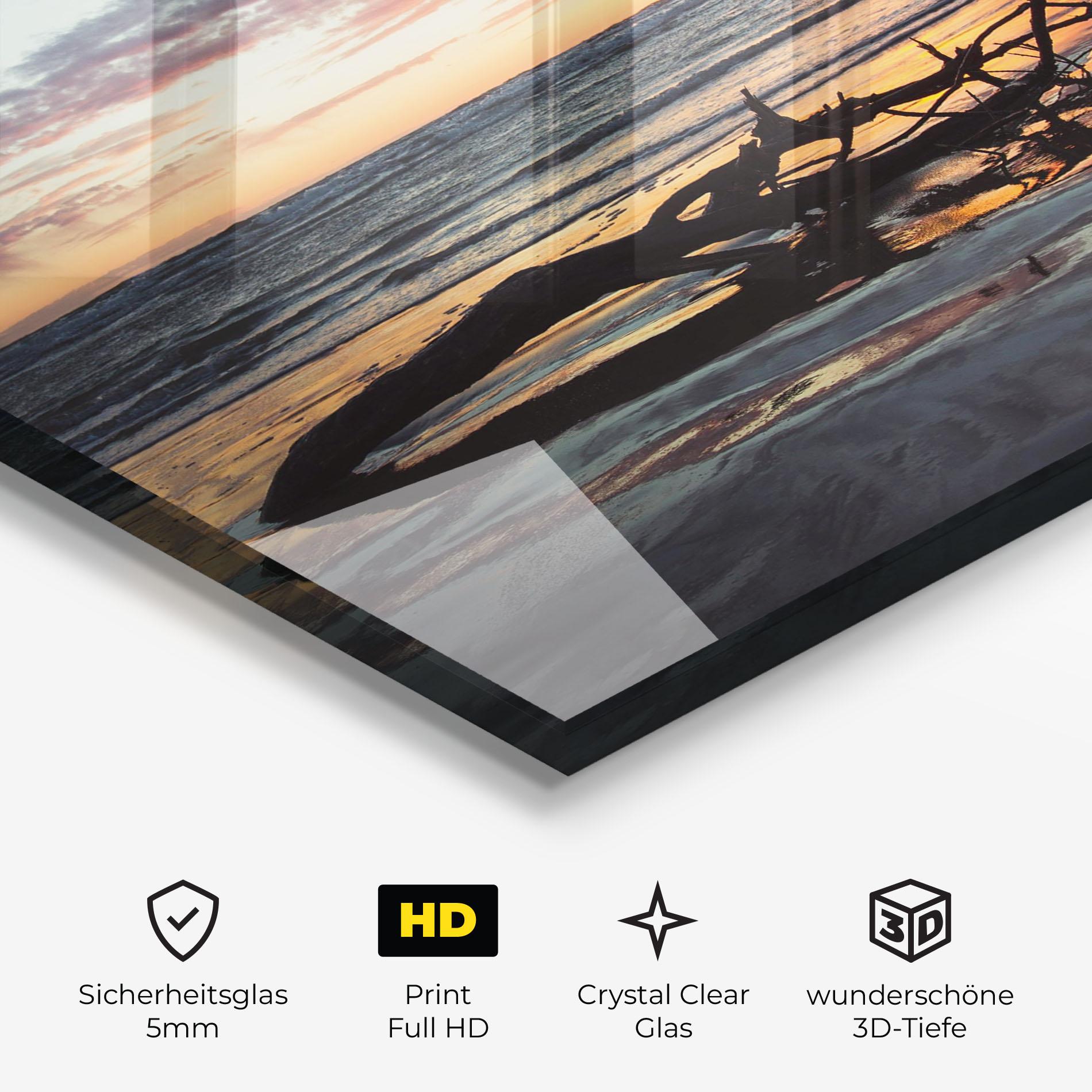 Glasbild Sunset Water Branches mockup 3