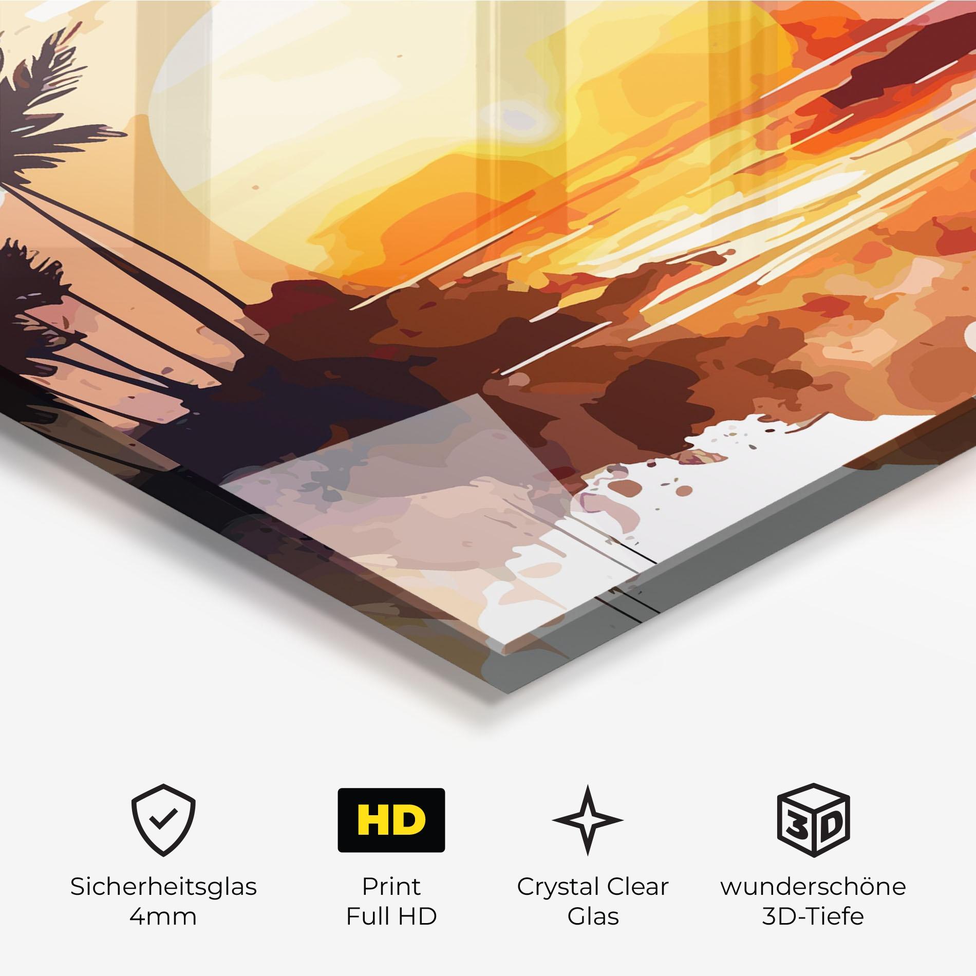 Glasbild Beautiful Sunrise mockup 3