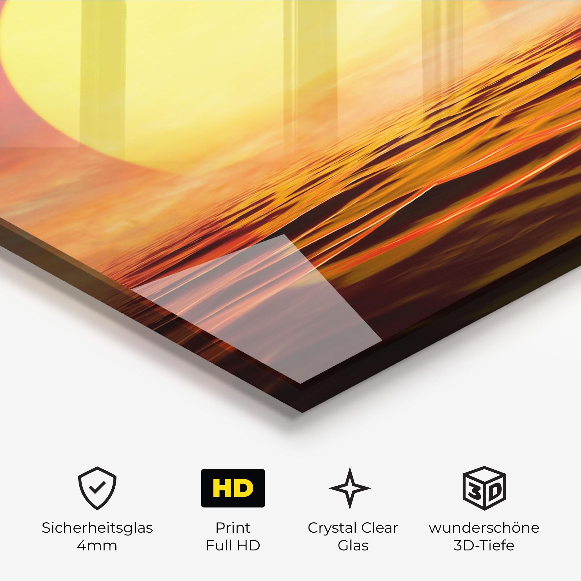 Glasbild Clouds Reflection Sky mockup 3