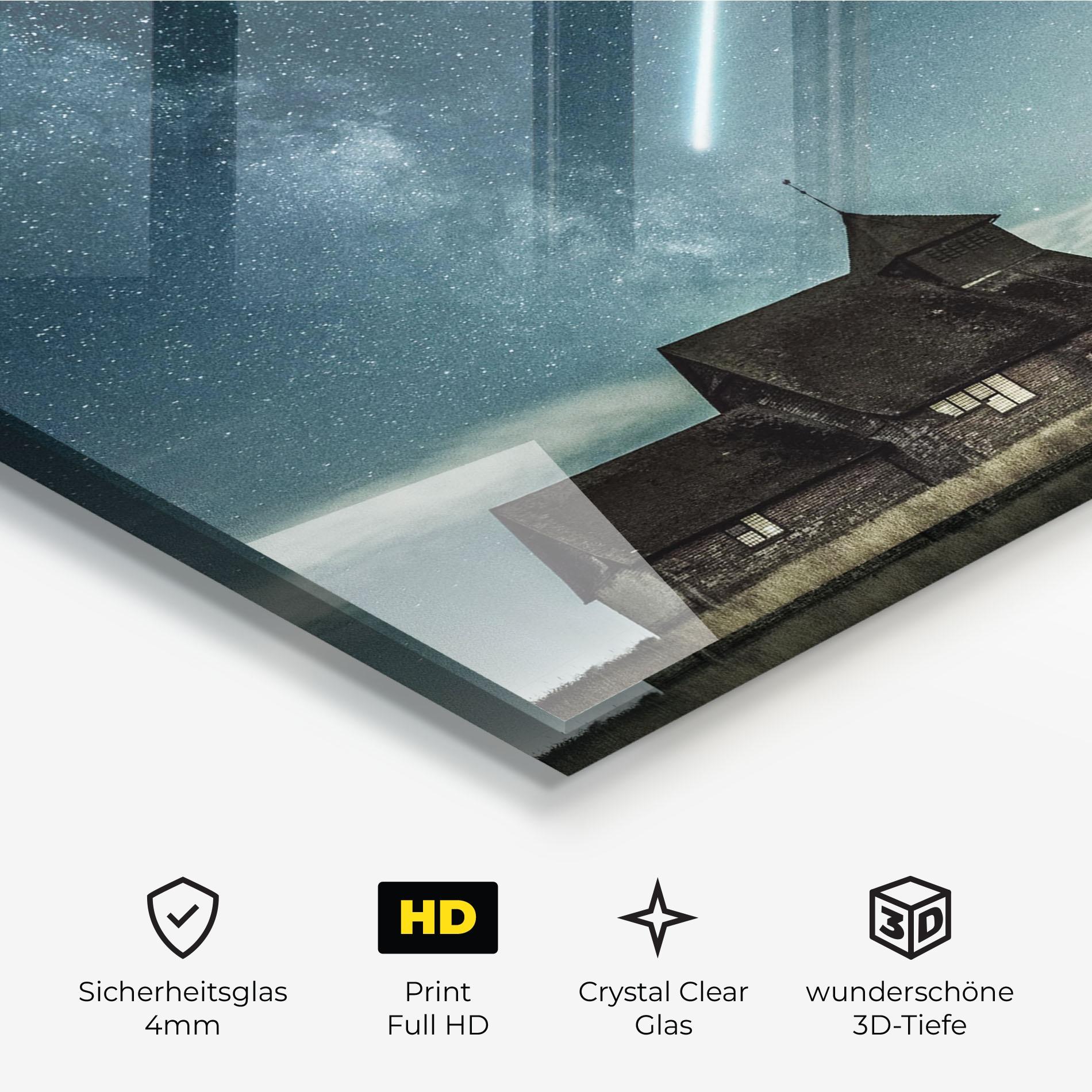 Glasbild Falling Star mockup 3