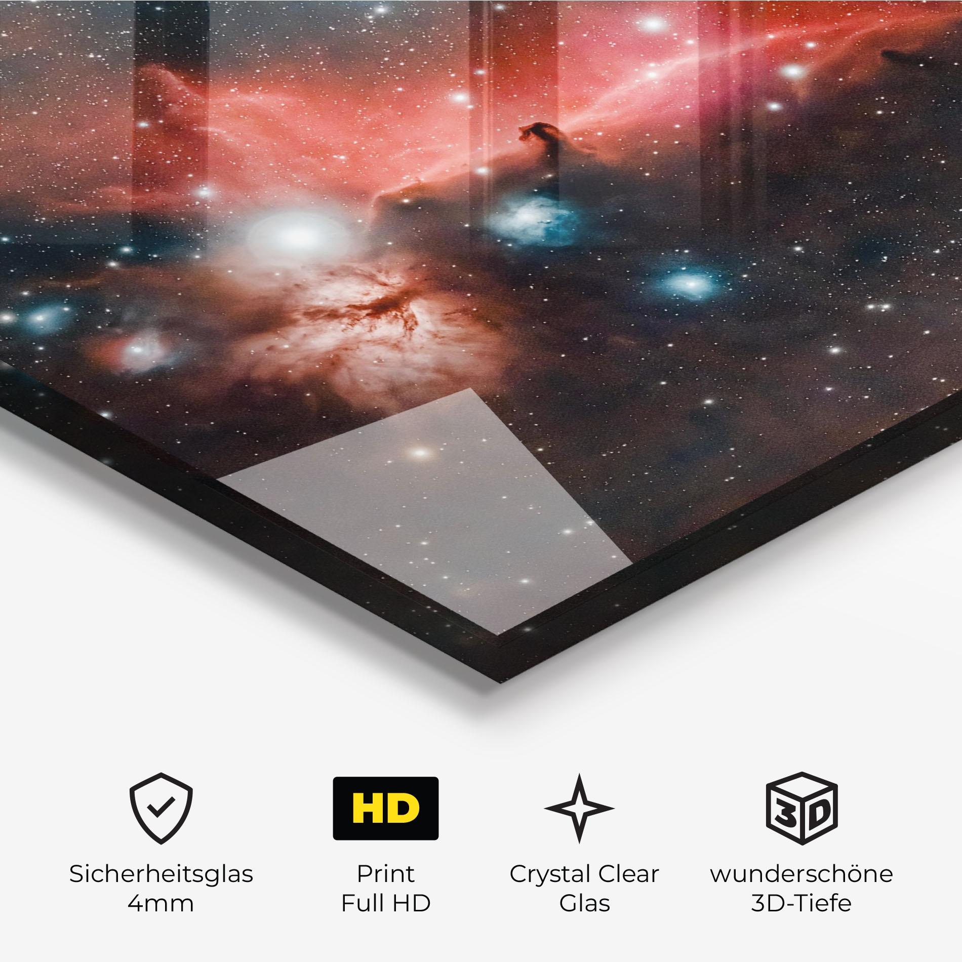 Glasbild Galactic Abstract mockup 3
