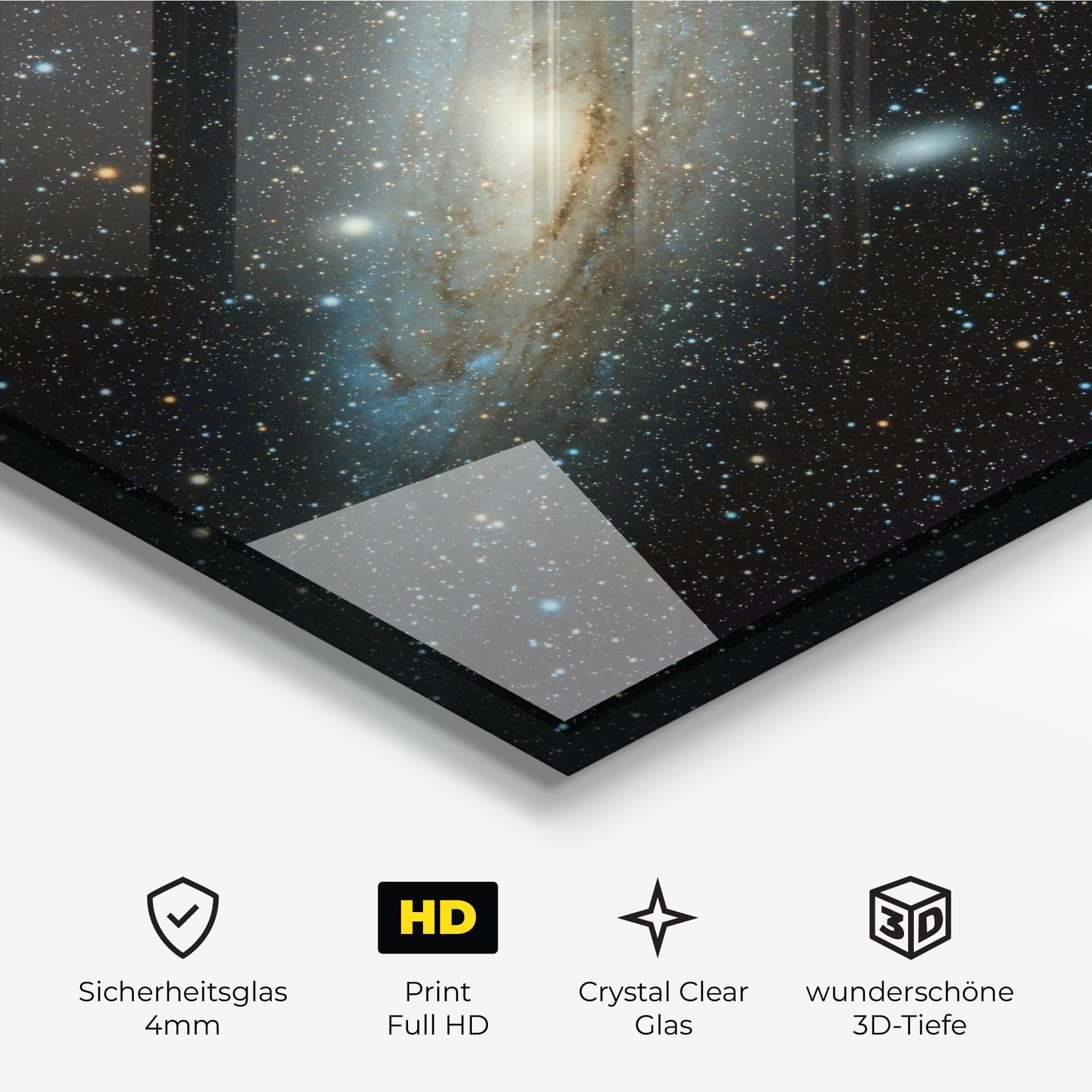 Glasbild Galaxy Stars mockup 3