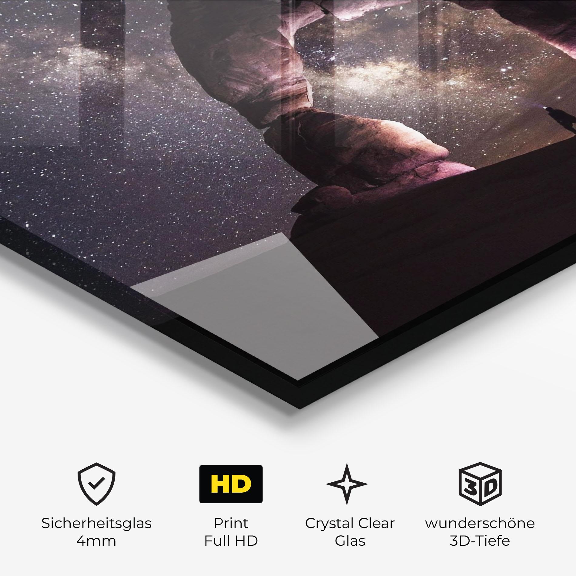 Glasbild Stars Landscape mockup 3