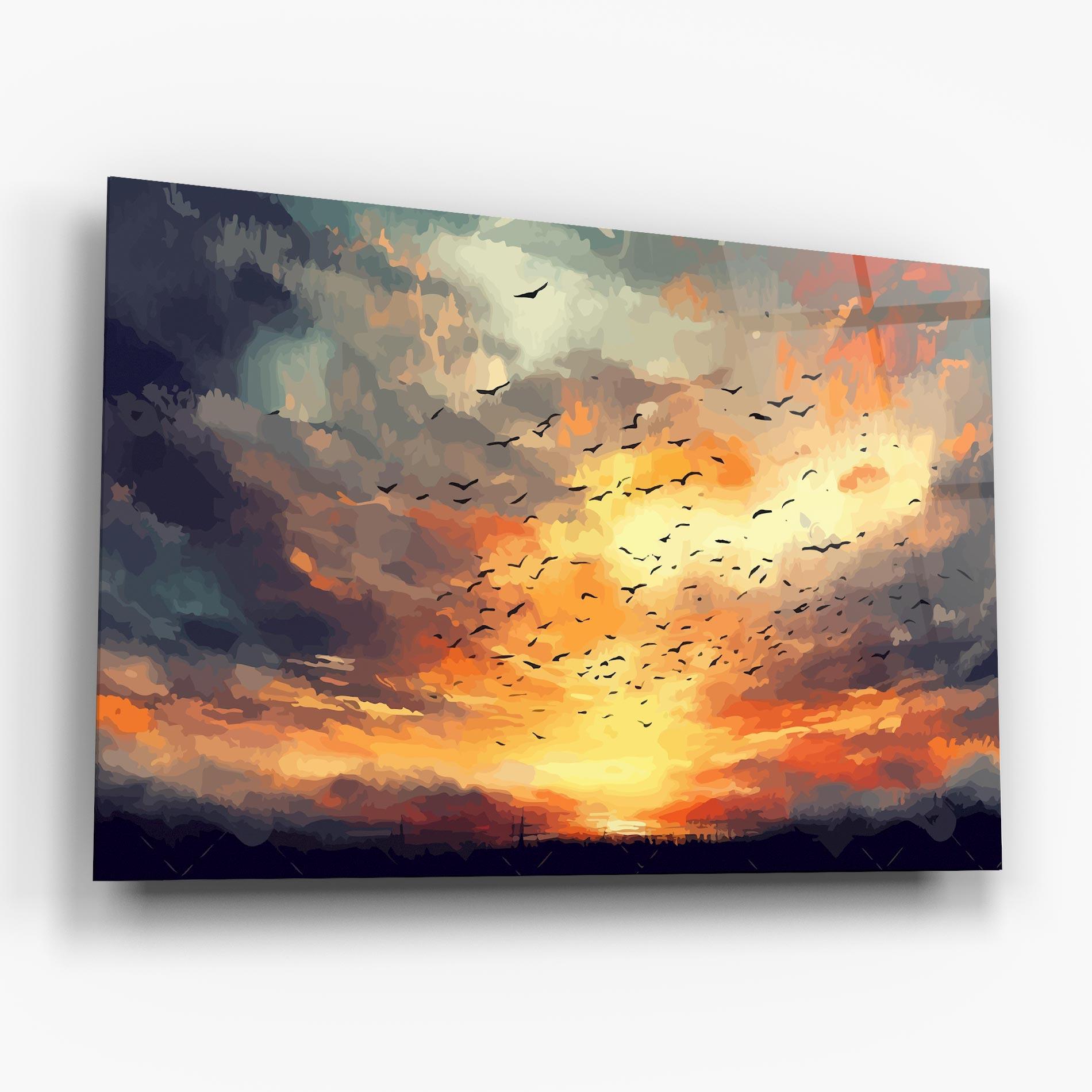 Glasbild Majestic Sunset mockup 6