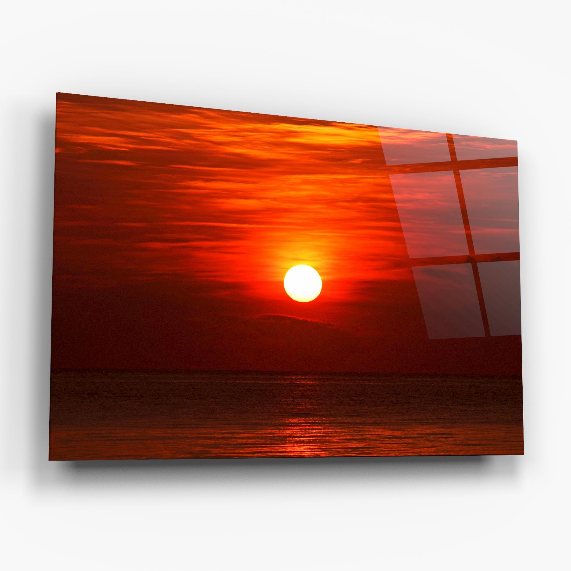 Glasbild Red Sky Sunset mockup 6