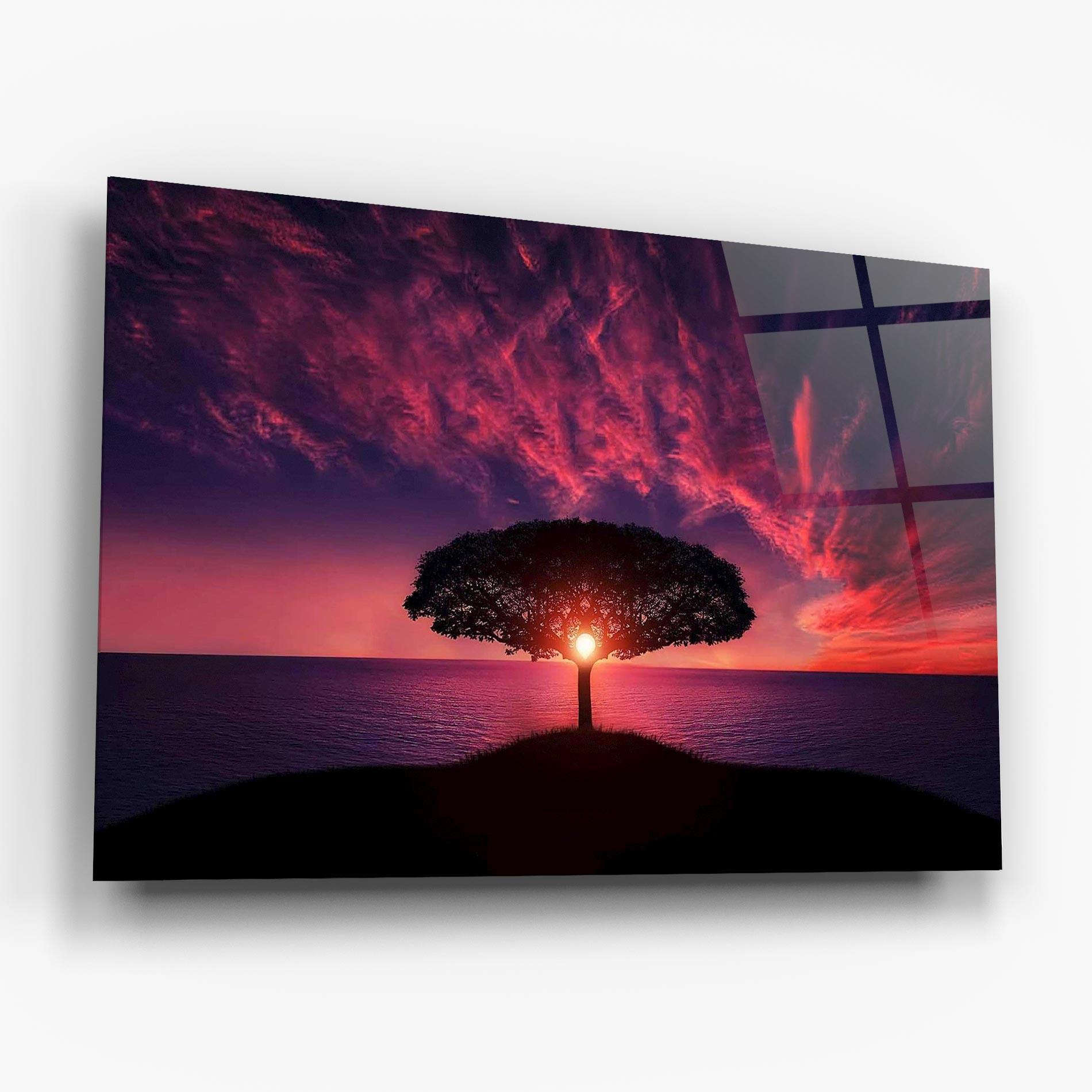 Glasbild Sun Tree mockup 6