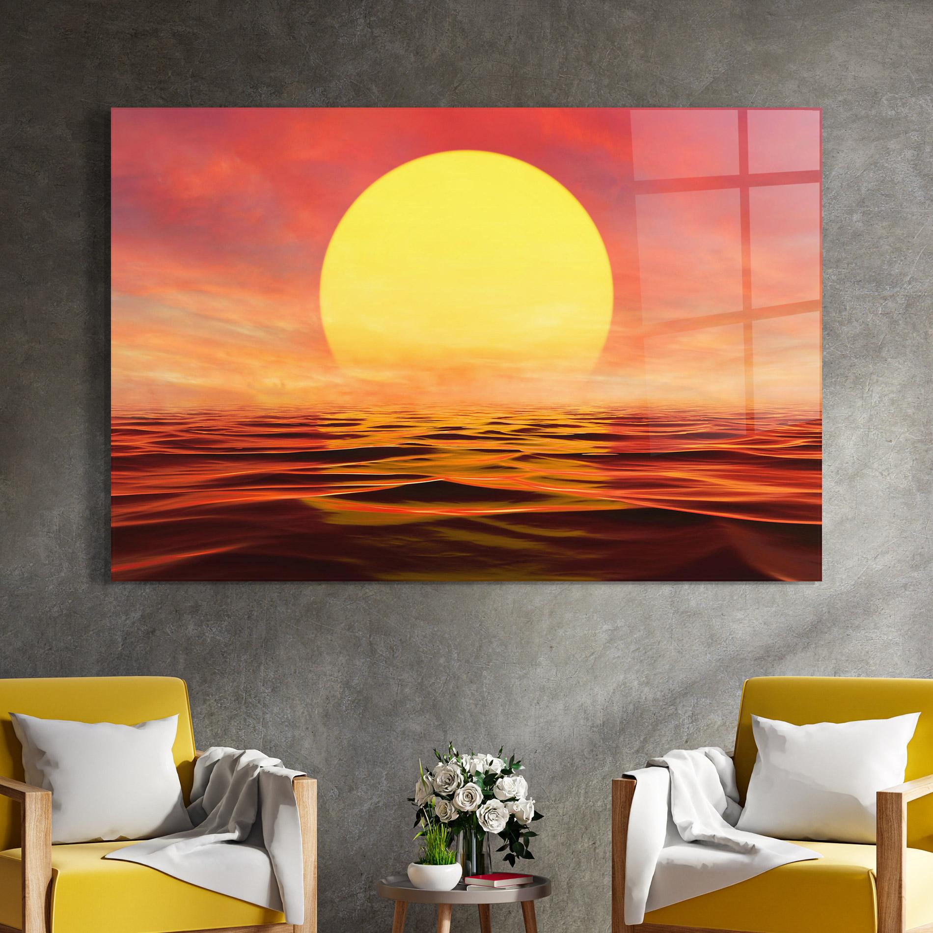 Glasbild Clouds Reflection Sky mockup 4