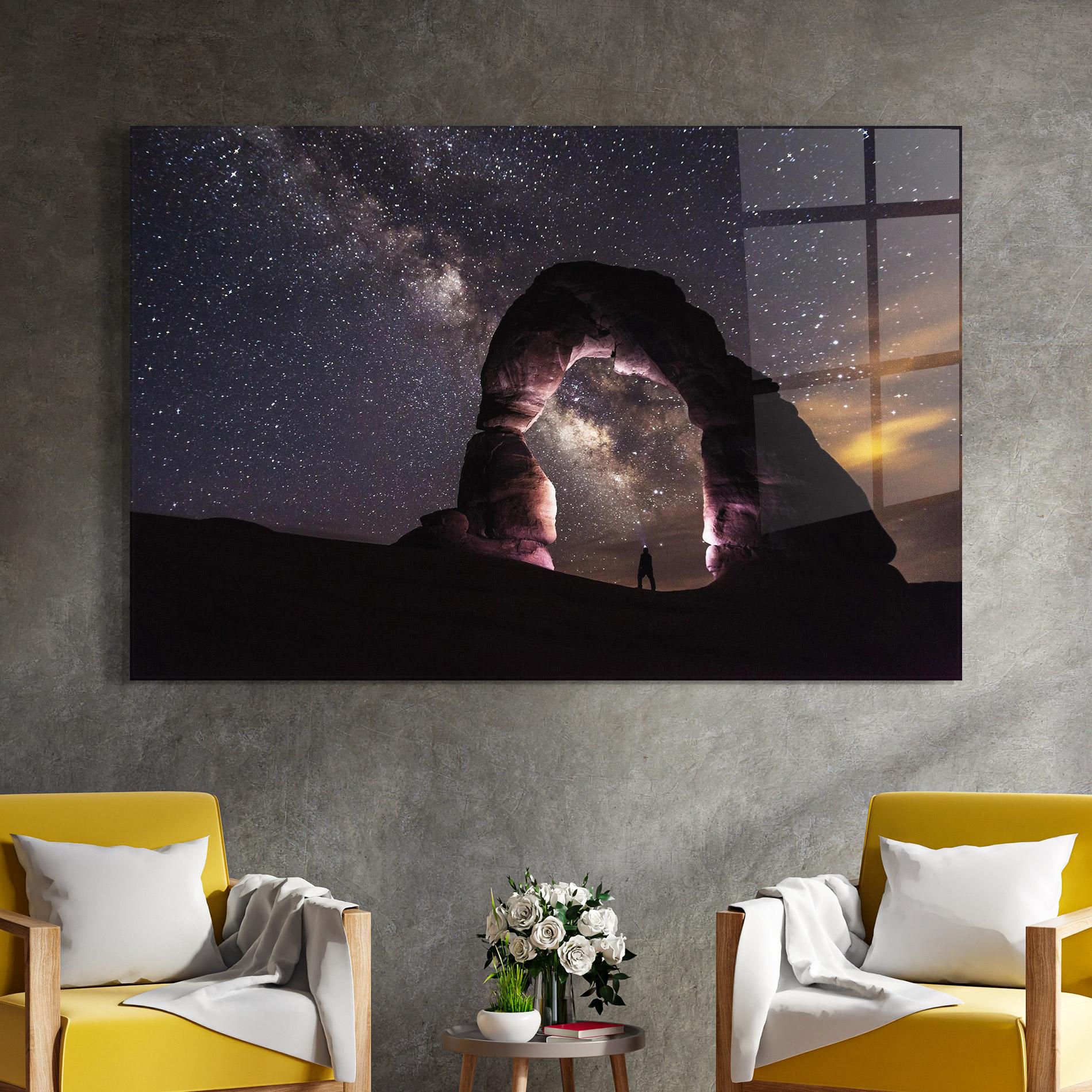 Glasbild Stars Landscape mockup 4