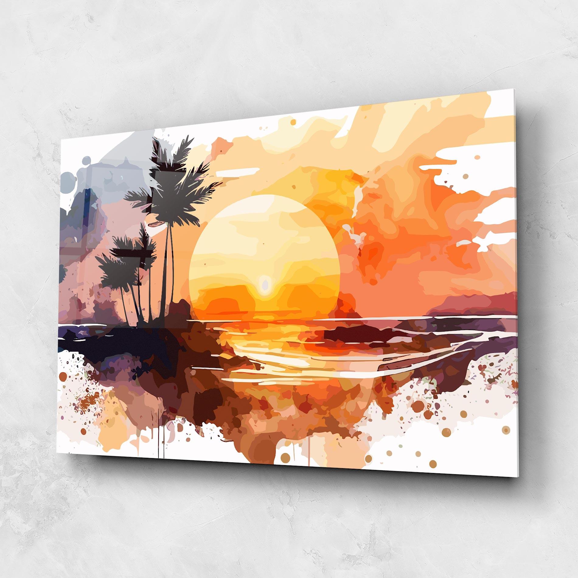 Glasbild Beautiful Sunrise mockup 1