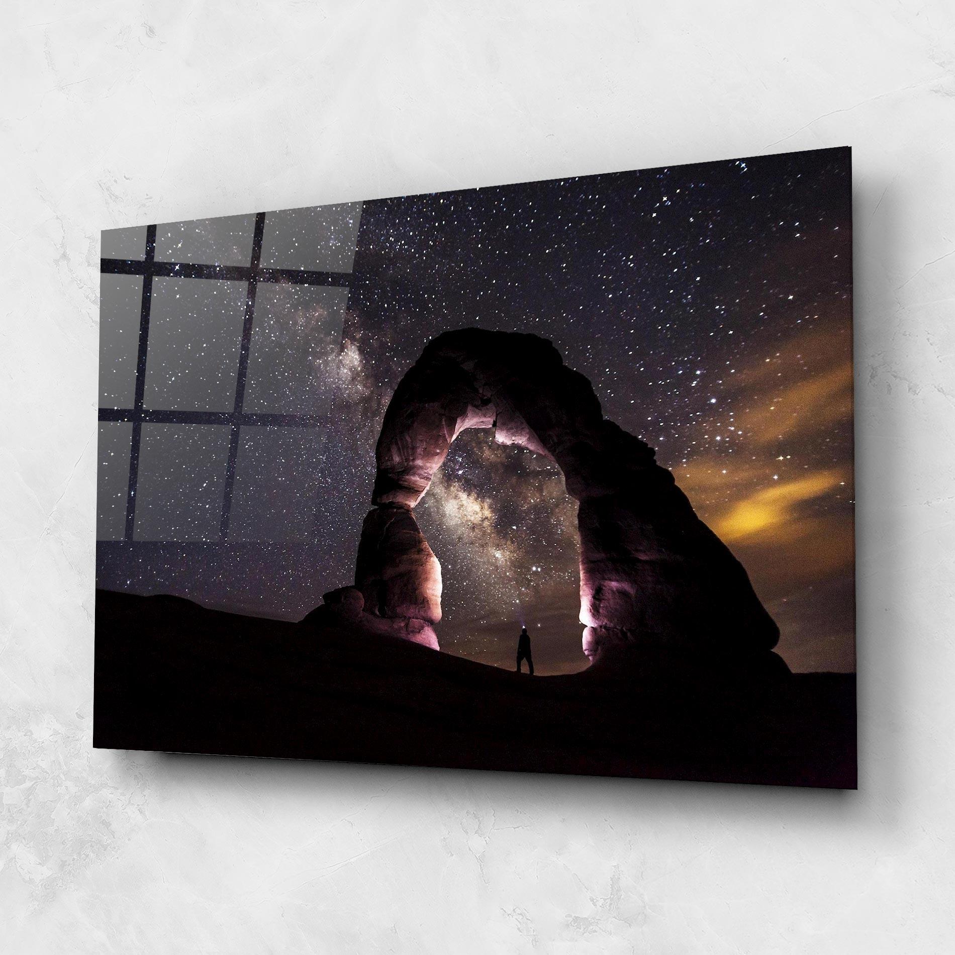 Glasbild Stars Landscape mockup 1