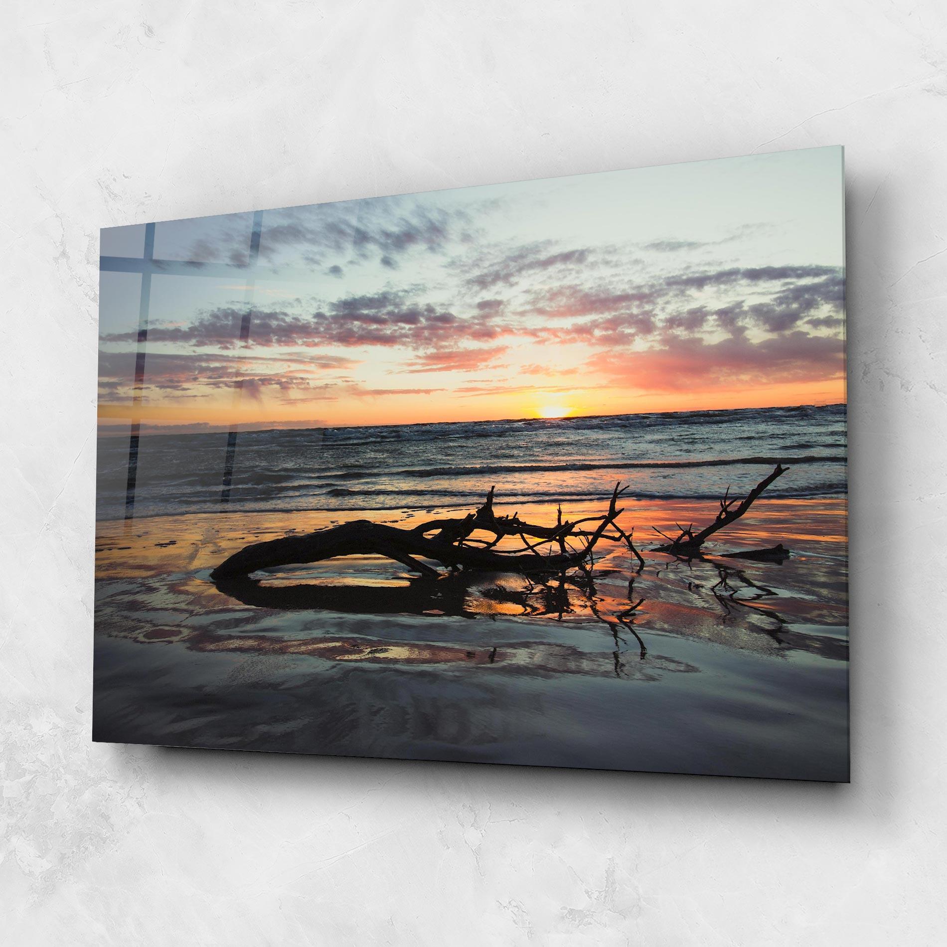 Glasbild Sunset Water Branches mockup 1