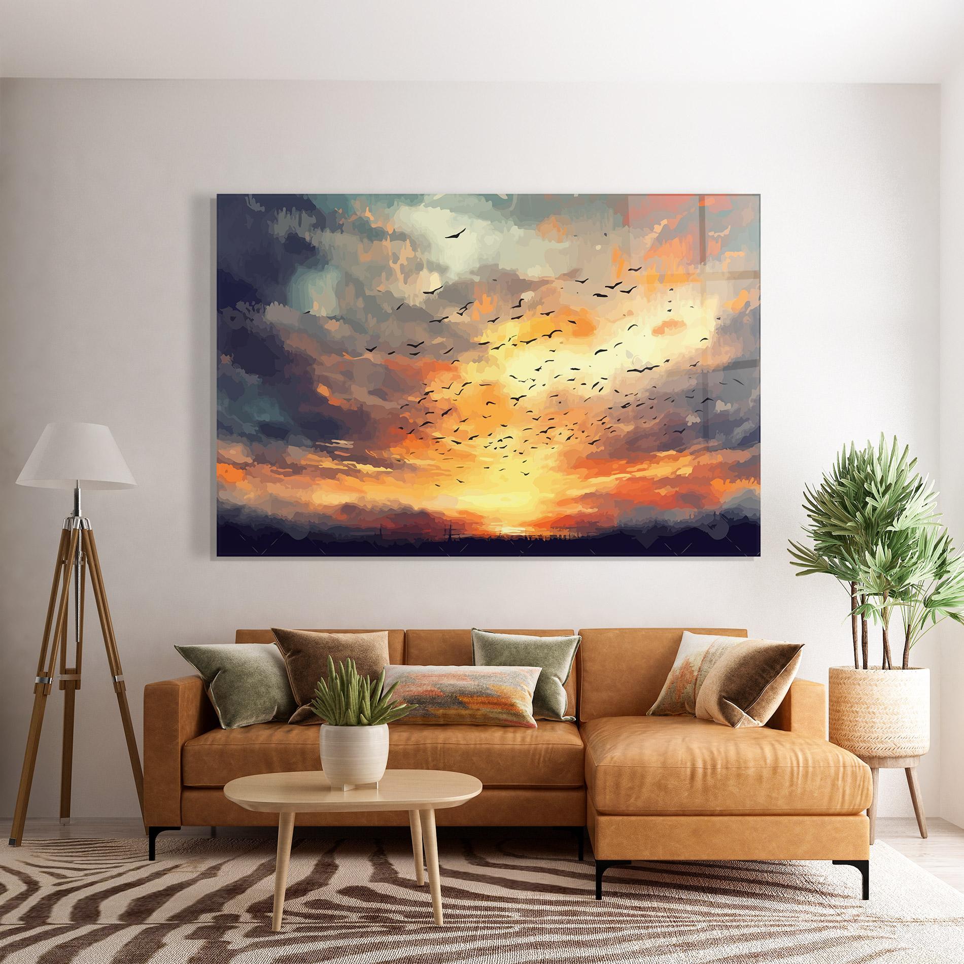 Glasbild Majestic Sunset mockup 7