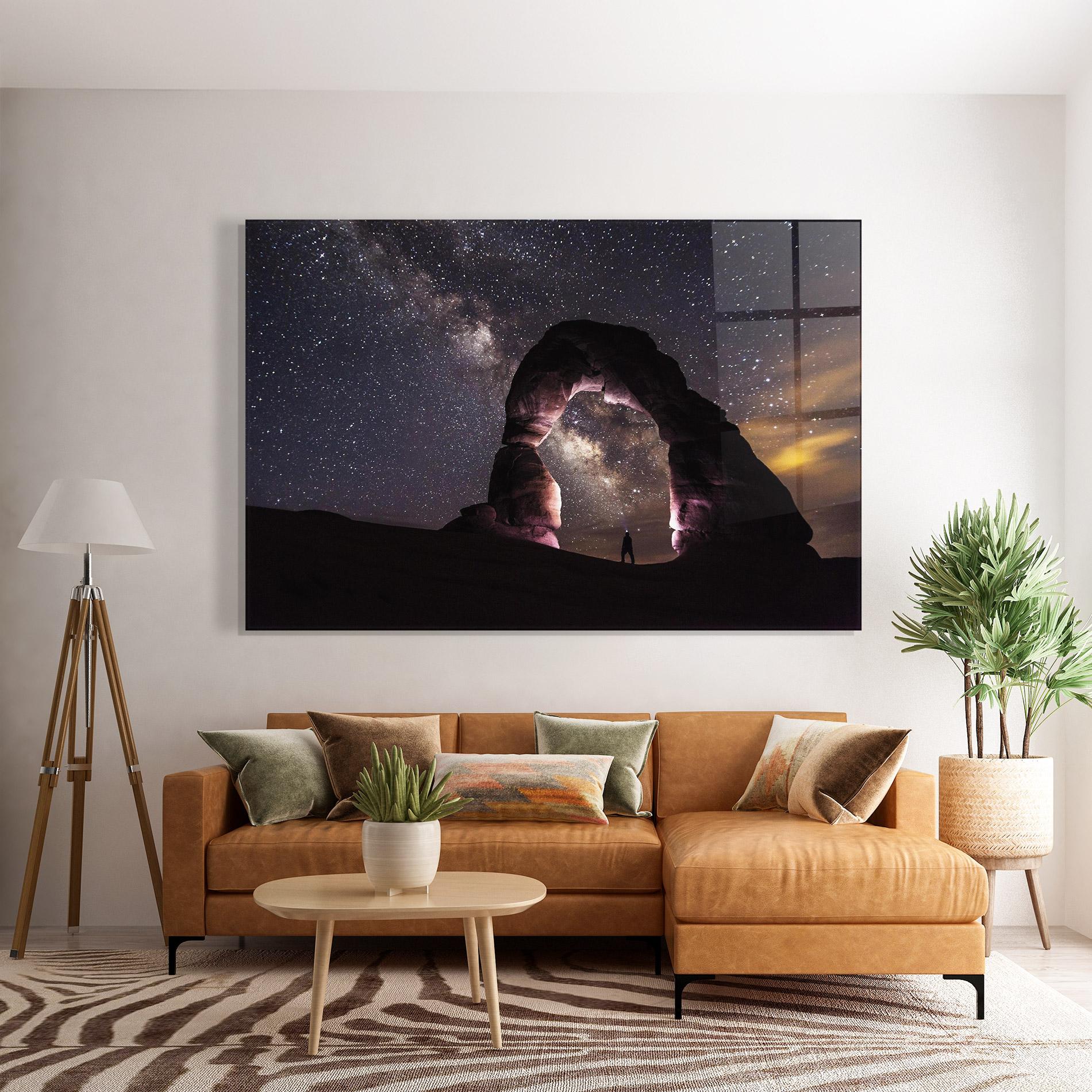 Glasbild Stars Landscape mockup 7