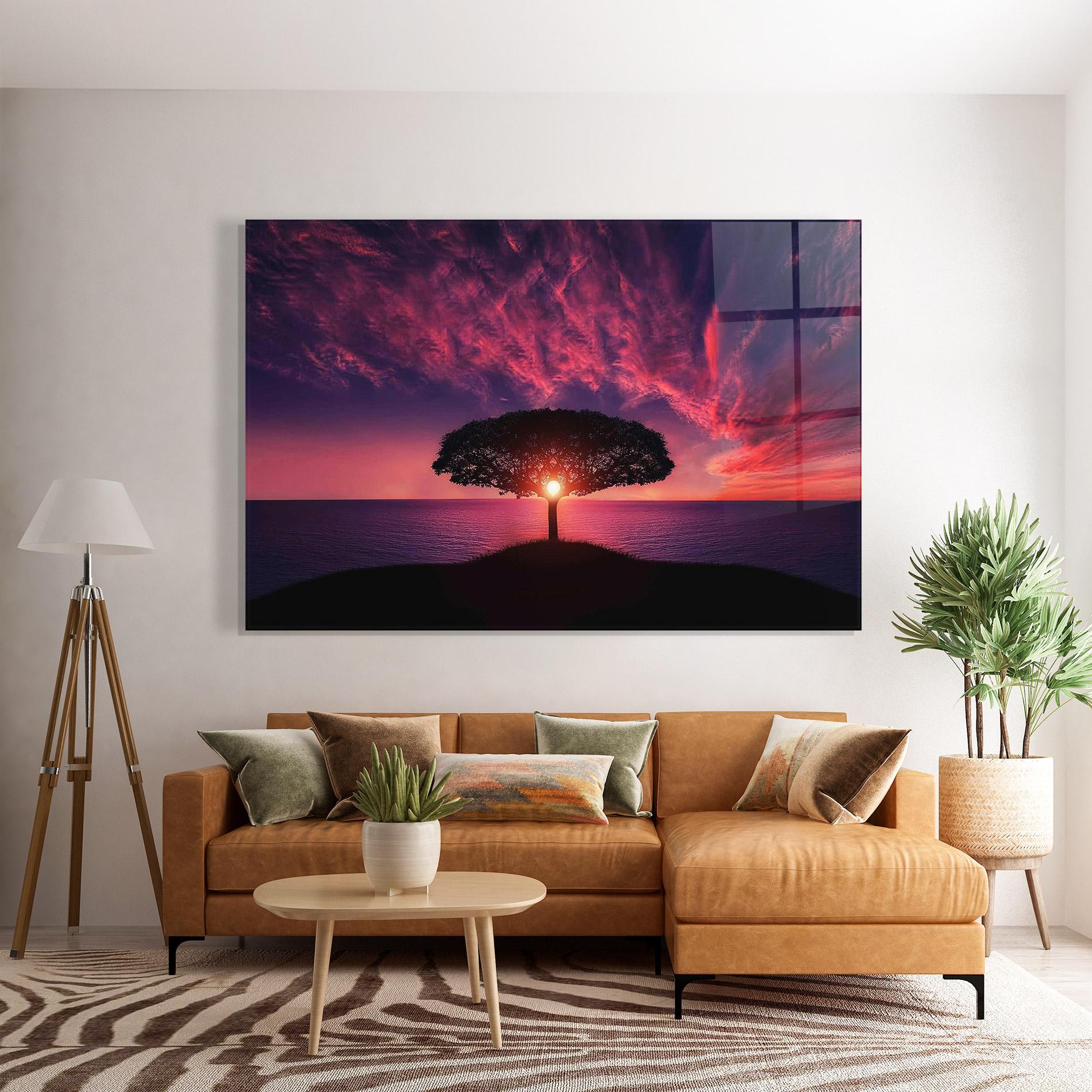 Glasbild Sun Tree mockup 7