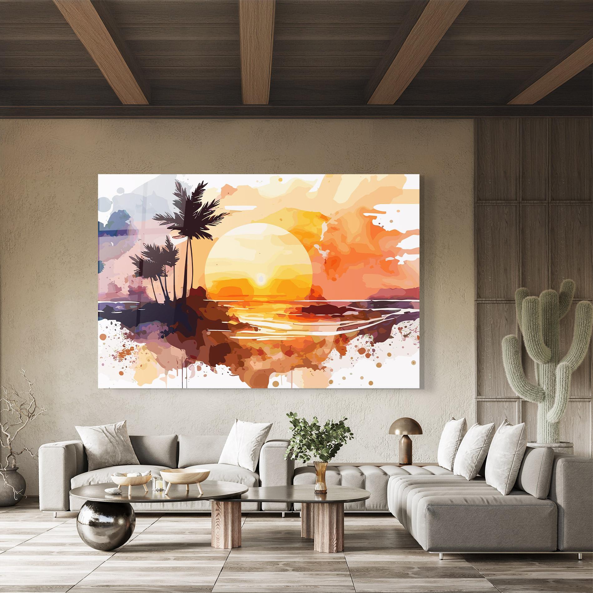 Glasbild Beautiful Sunrise mockup 8