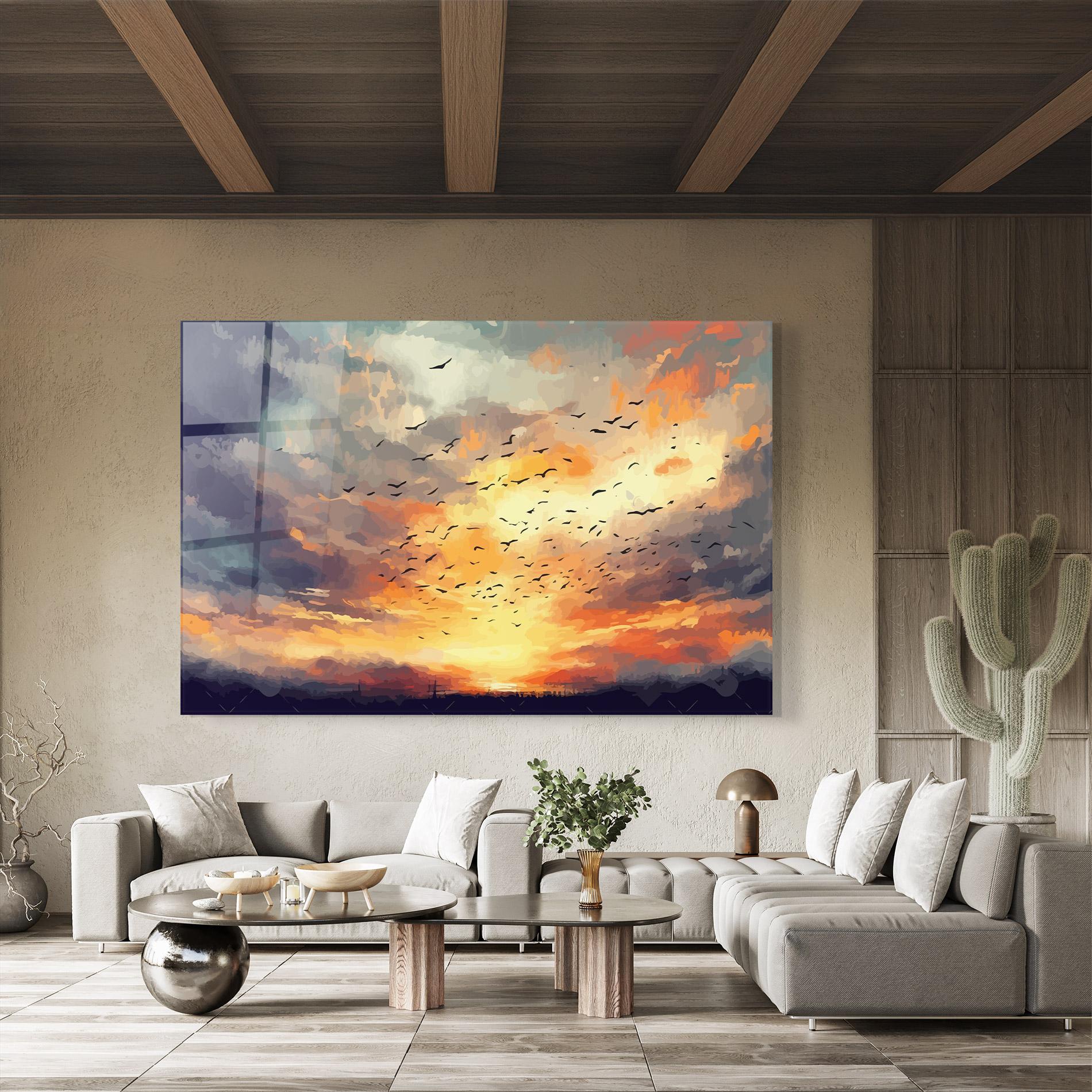 Glasbild Majestic Sunset mockup 8