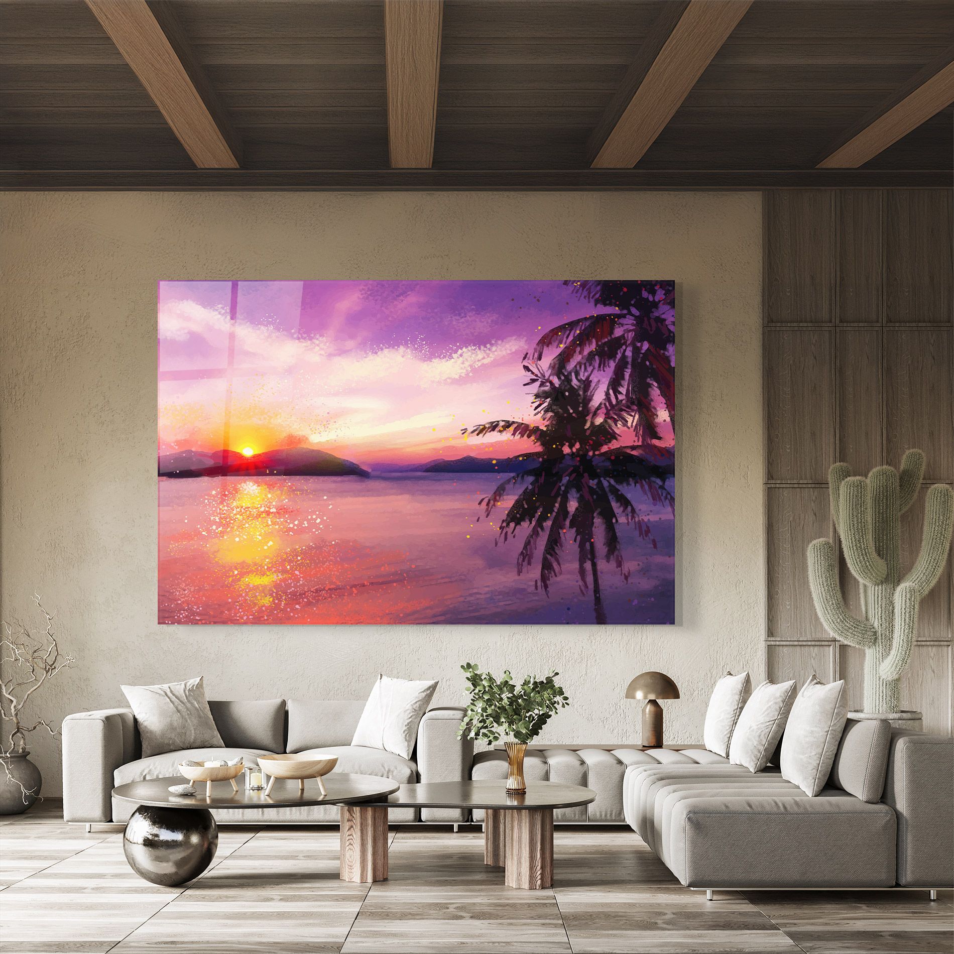 Purple Sunrise Art mockup 8