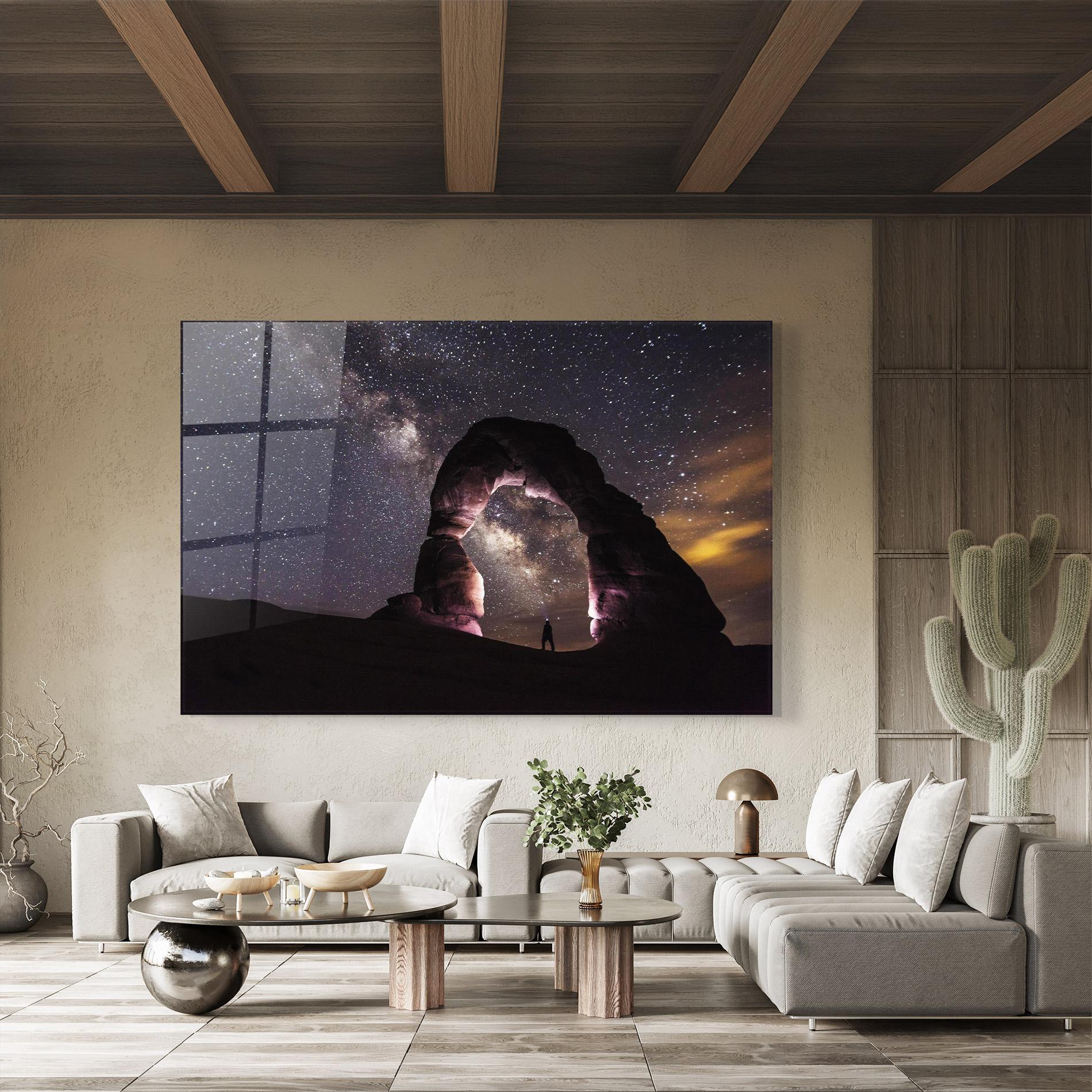 Glasbild Stars Landscape mockup 8