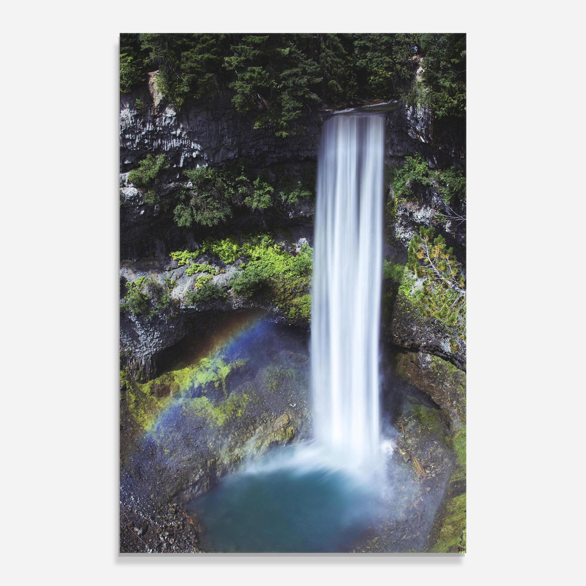 Glasbild Pretty Rainbow Waterfall mockup 0