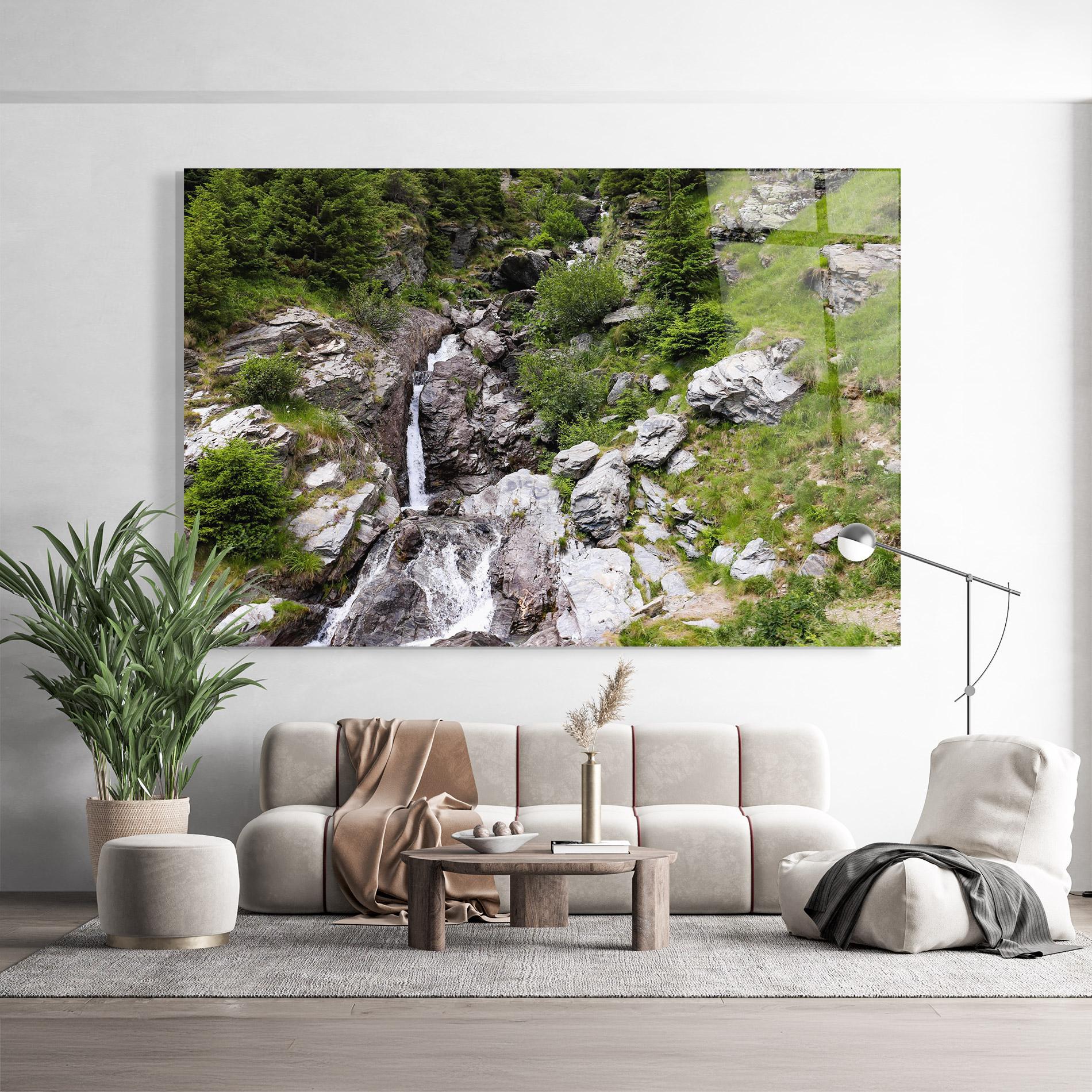 Glasbild Small Waterfall mockup 9